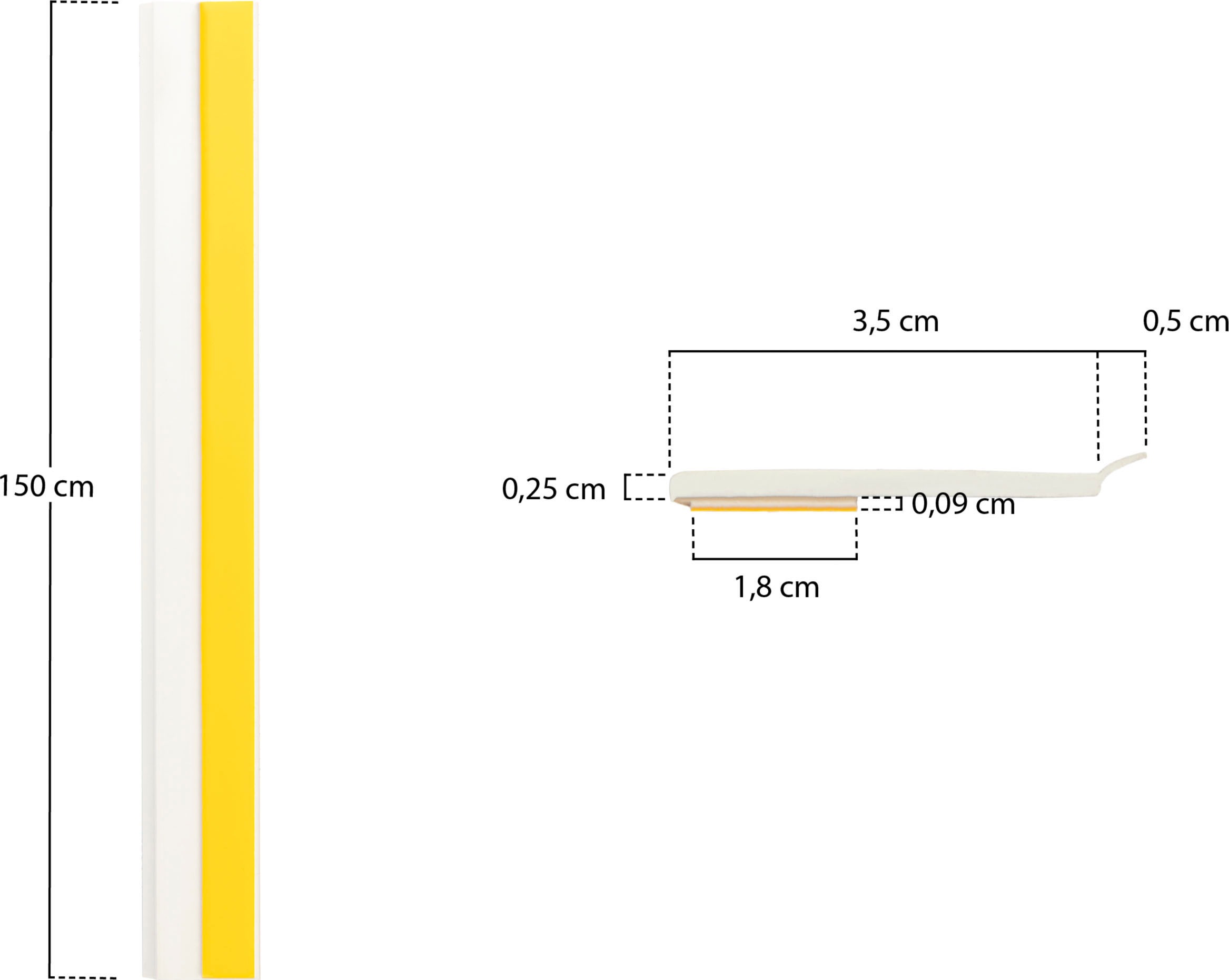 SCHELLENBERG Zierleiste »PVC-Flachleiste«, selbstklebend, 1,5 m Länge, 4 cm Breite