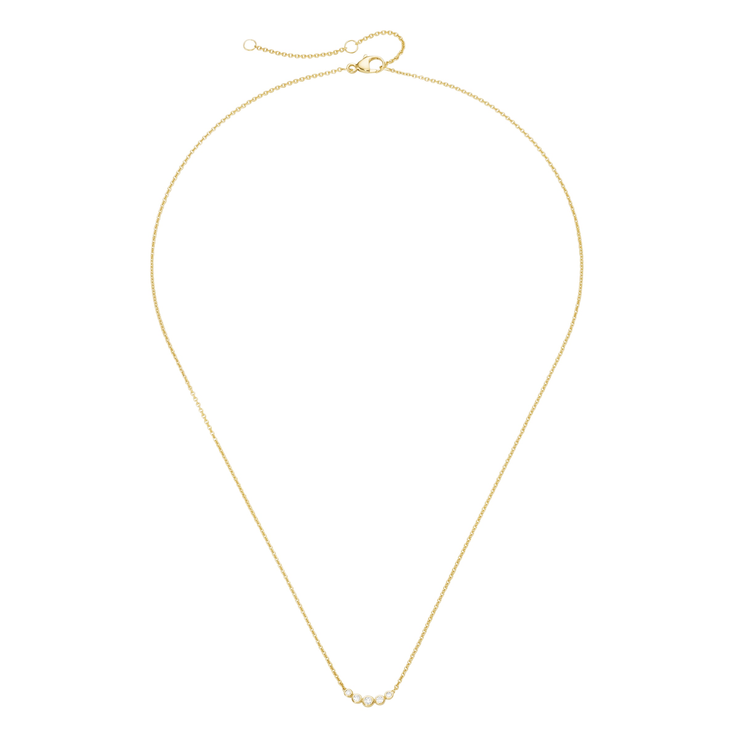 Luigi Merano Collier »Mittelteil gebogen, mit funkelnden Brillanten, Gold 585«
