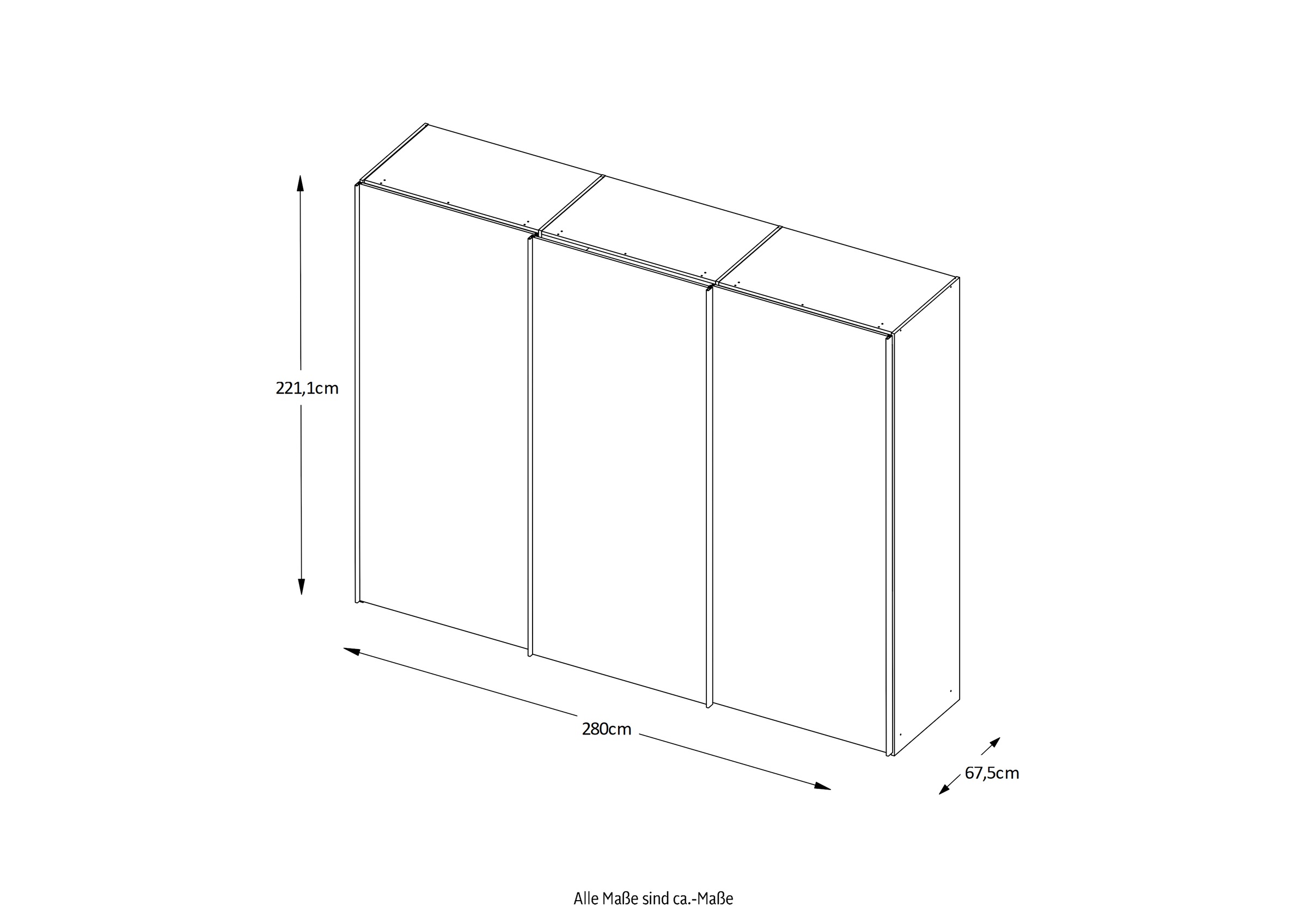 STAUD Schwebetürenschrank »Sinfonie Plus, edles Design in hochwertiger Qualität, Made in Germany« Mit vier verschiedenen Ausstattungsvarianten