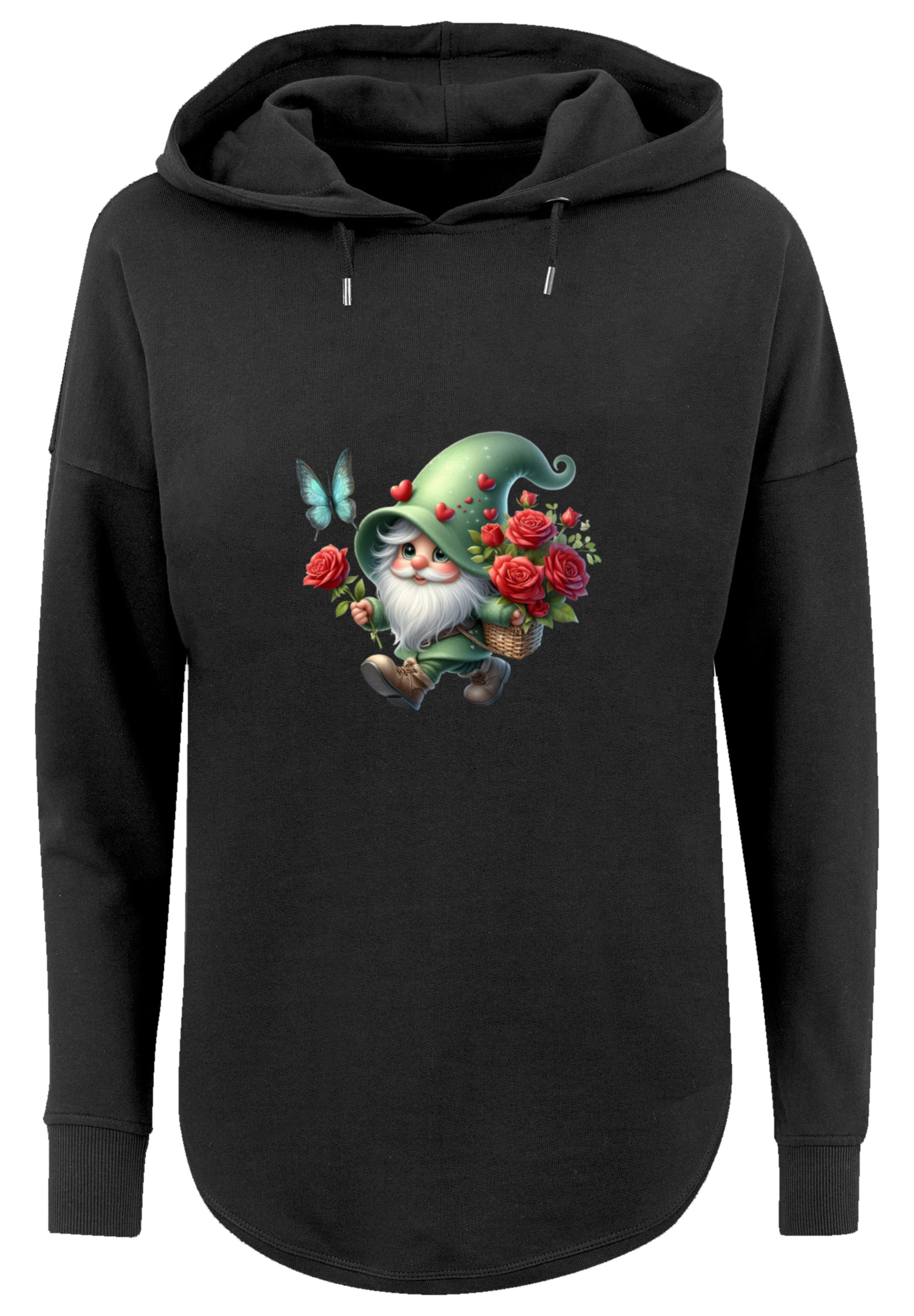 F4NT4STIC Kapuzenpullover »Gnom Frühling Blumen Schmetterling«, Premium Qualität