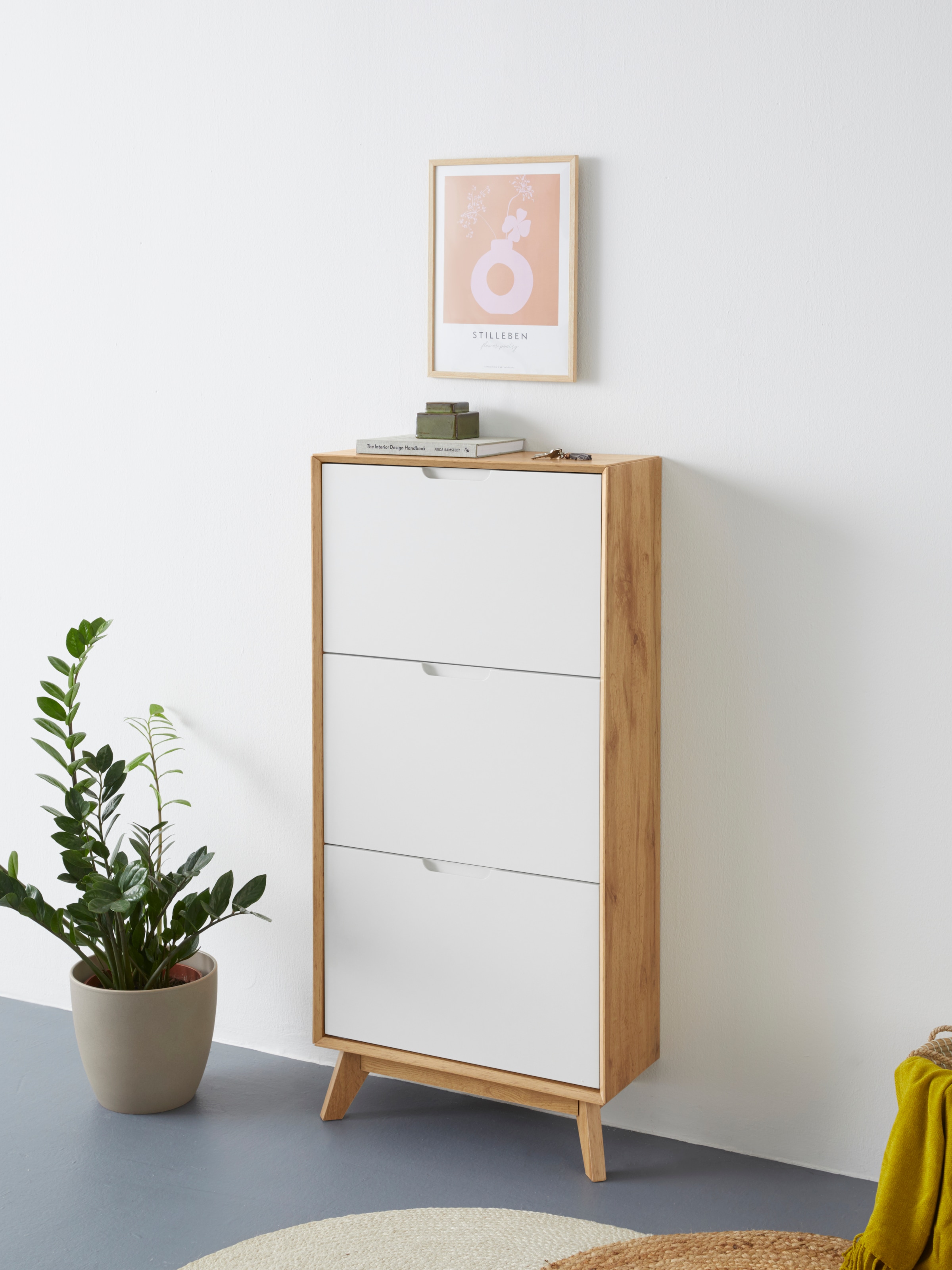 OTTO home Schuhschrank "Pandrup" mit 3 Klappen, ca. 5 Paar Schuhe pro Klappe, Höhe 125 cm