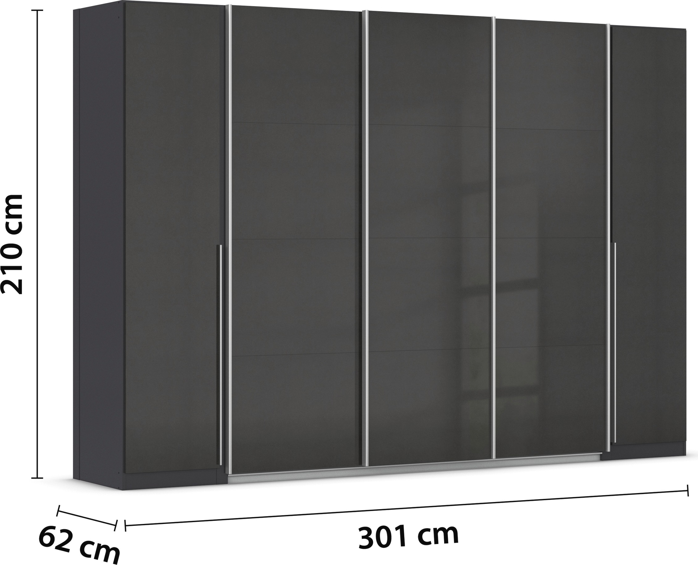 rauch Schwebetürenschrank »Agordo«, (im angesagten Mix aus Dreh- und Schwebetüren), optional mit Spiegel und zwei Griff-Farben MADE IN GERMANY