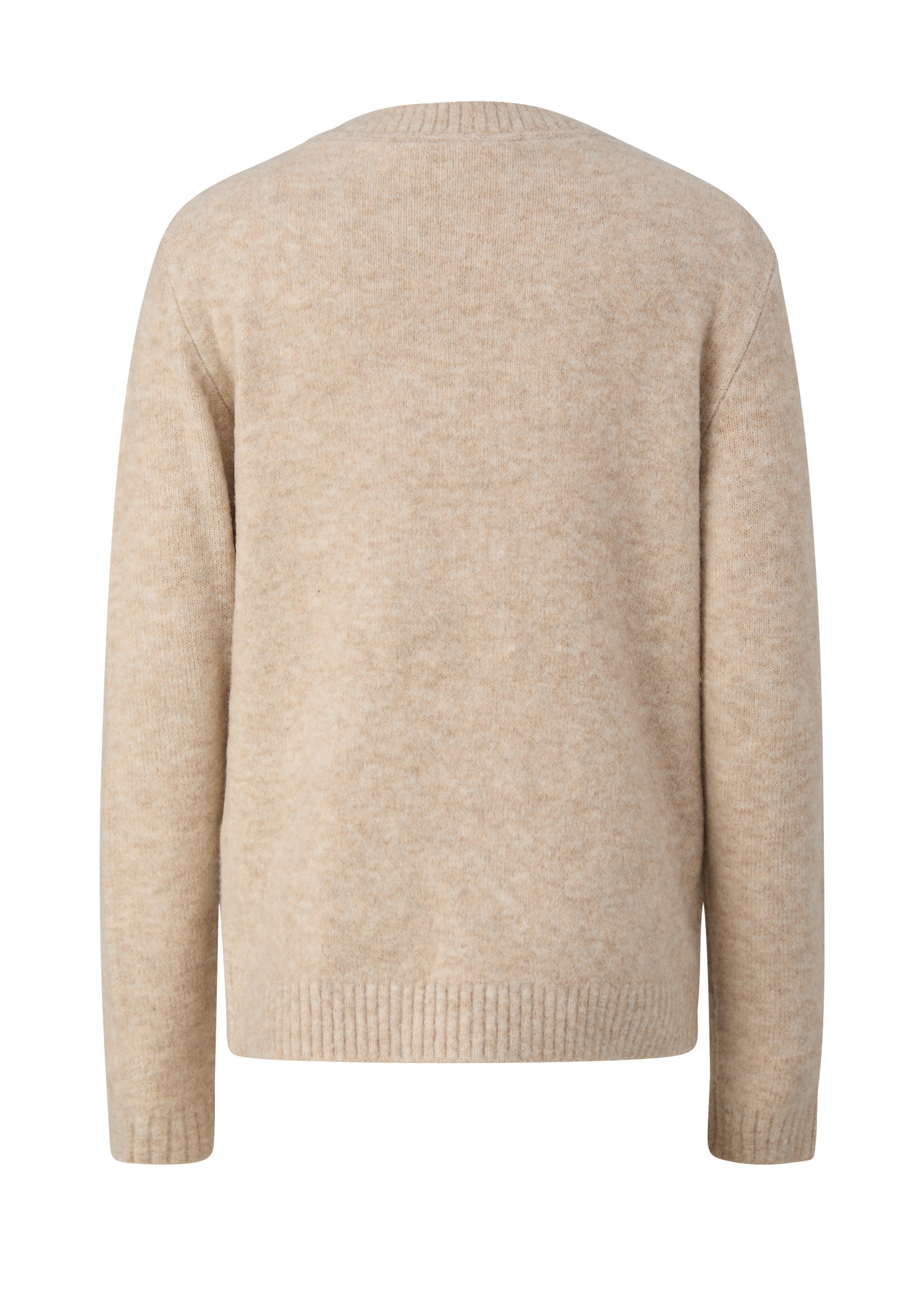 s.Oliver Junior Strickpullover mit Rentierintarsie, meliert, Rundhalsausschnitt