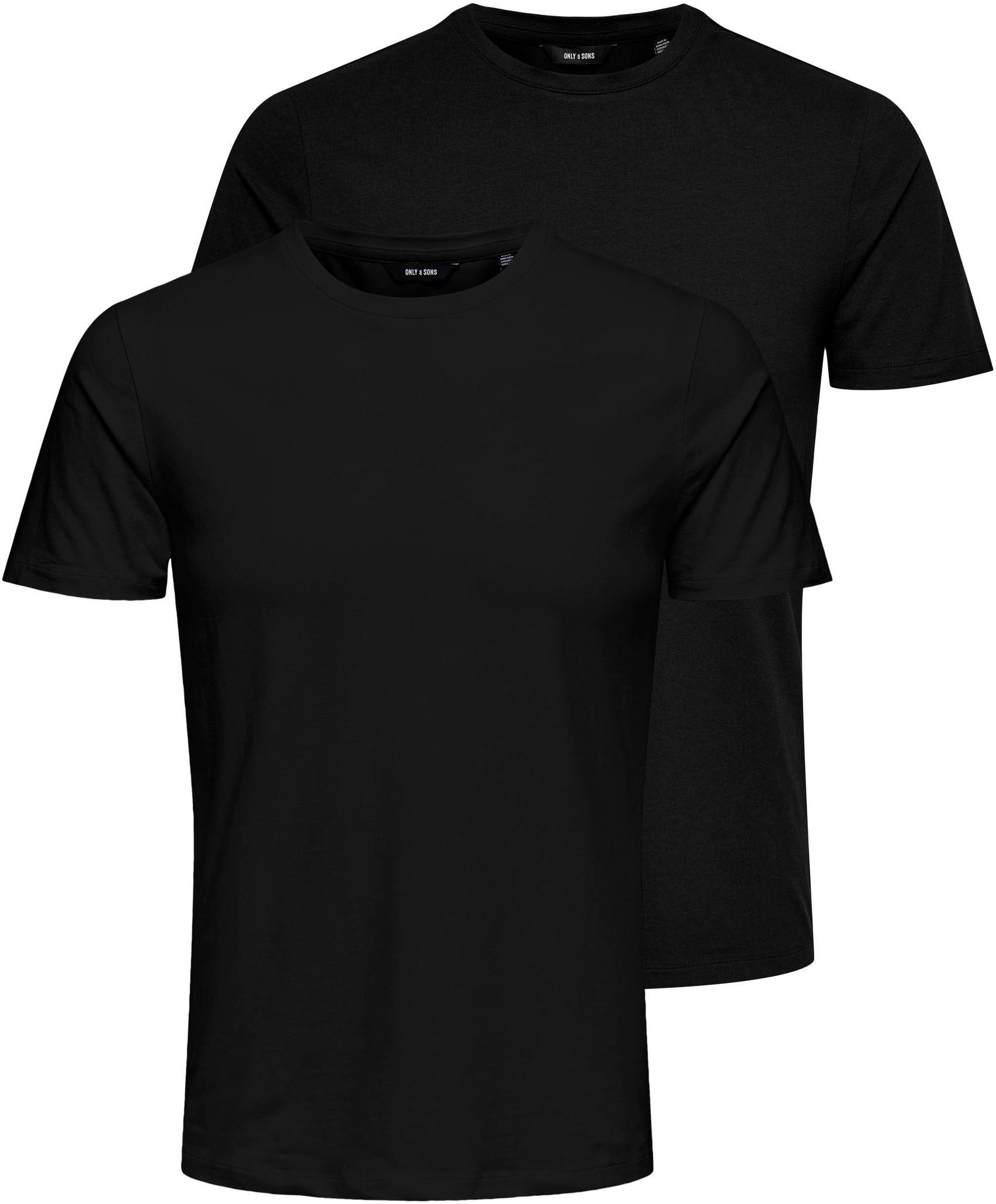 ONLY & SONS T-Shirt "ONSBASIC SLIM O-NECK 2-PACK NOOS" Packung, 2 Stk. tlg. günstig online kaufen