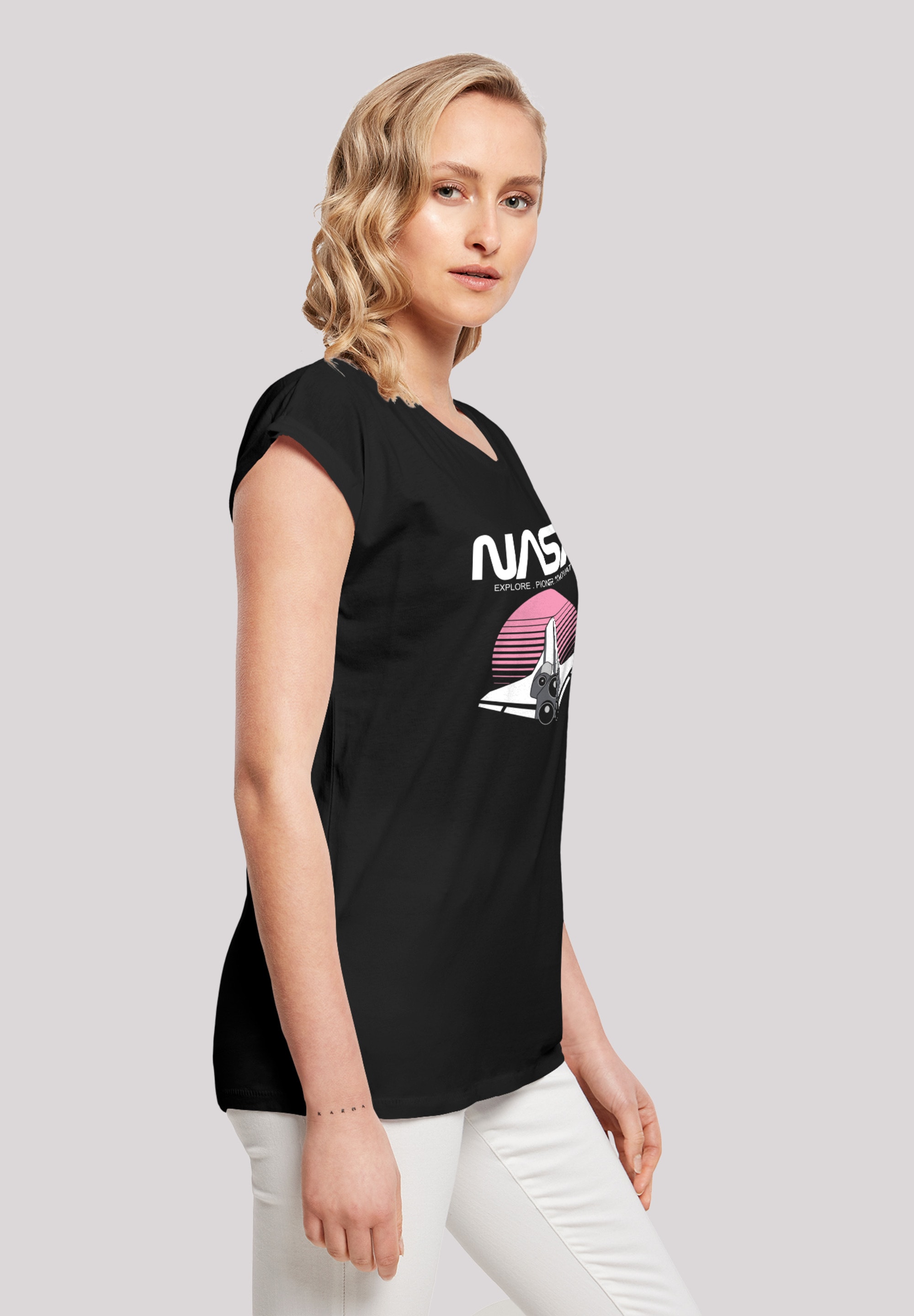 F4NT4STIC T-Shirt »NASA Space Shuttle Sunset«, Damen,Premium Merch,Regular-Fit,Kurze Ärmel,Bedruckt