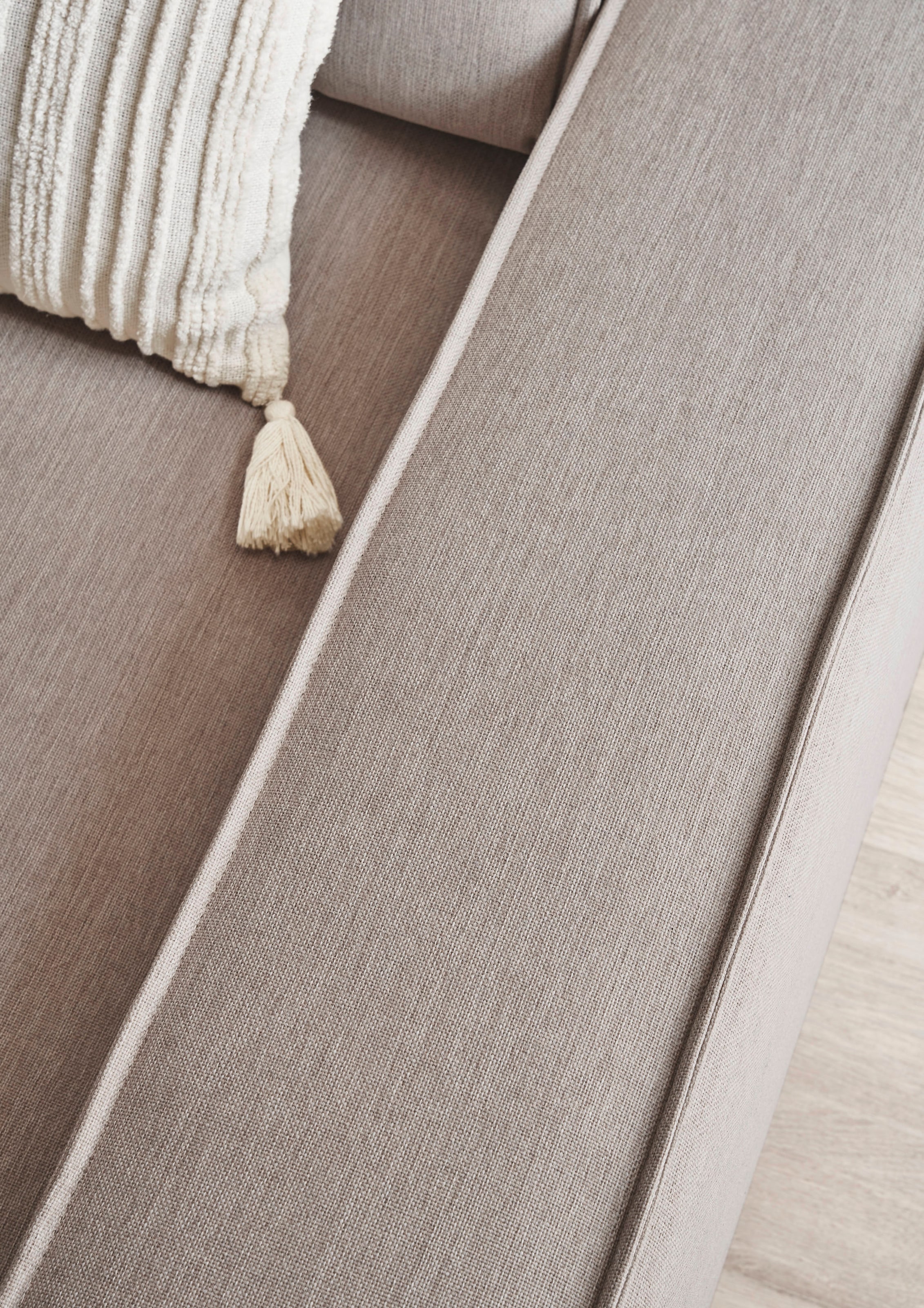 Home affaire Polsterecke »NEU: SHERWOOD XXL tief, L-Form mit Schlaffunktion, Big-Sofa mit Hocker«, (Set, 2 St.), stellbar zum Schlafsofa (Krokodilverbinder), Cord, Leinenoptik