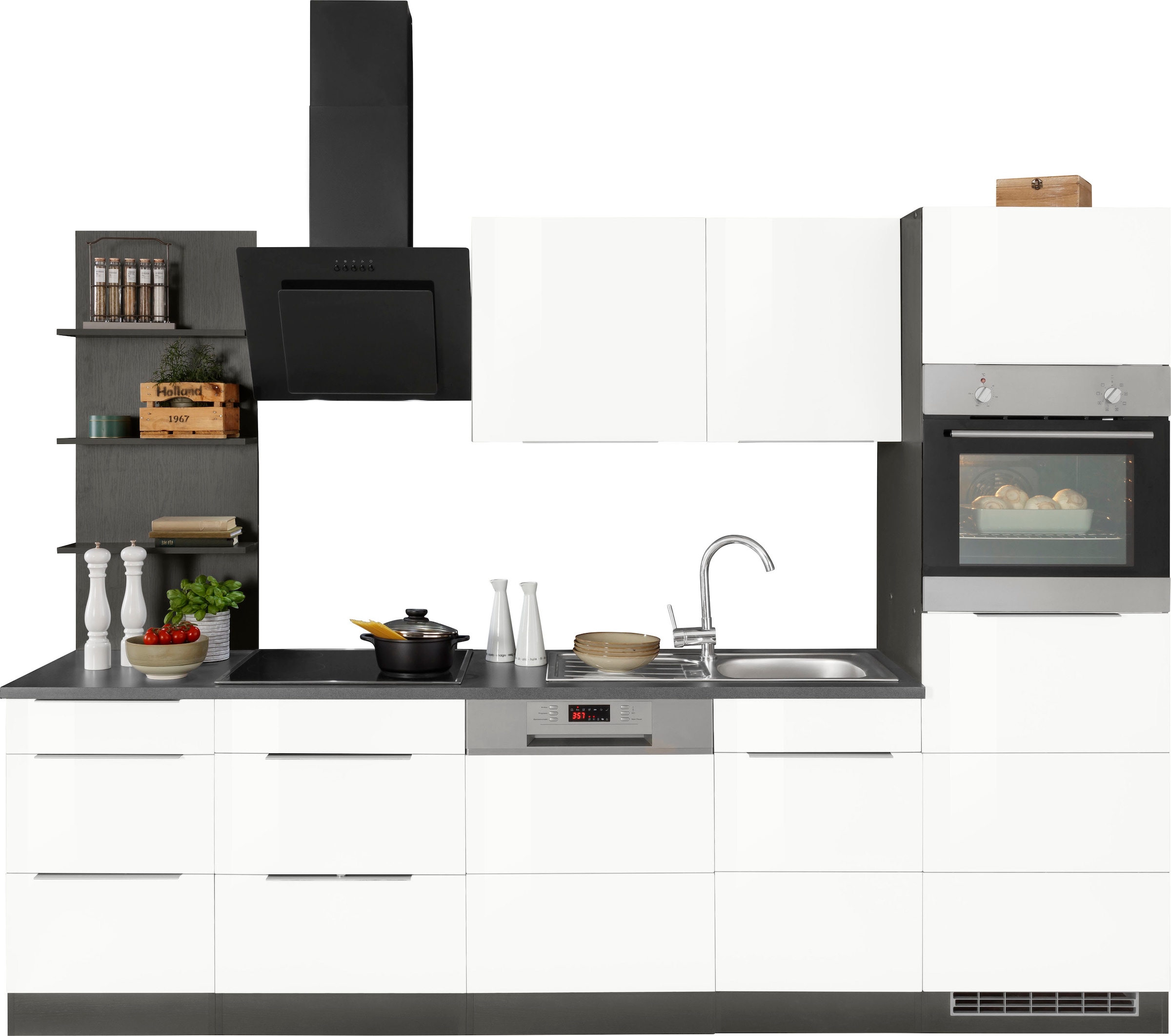 HELD MÖBEL Küchenzeile »Brindisi«, mit E-Geräten, Breite 280 cm bestellen |  BAUR