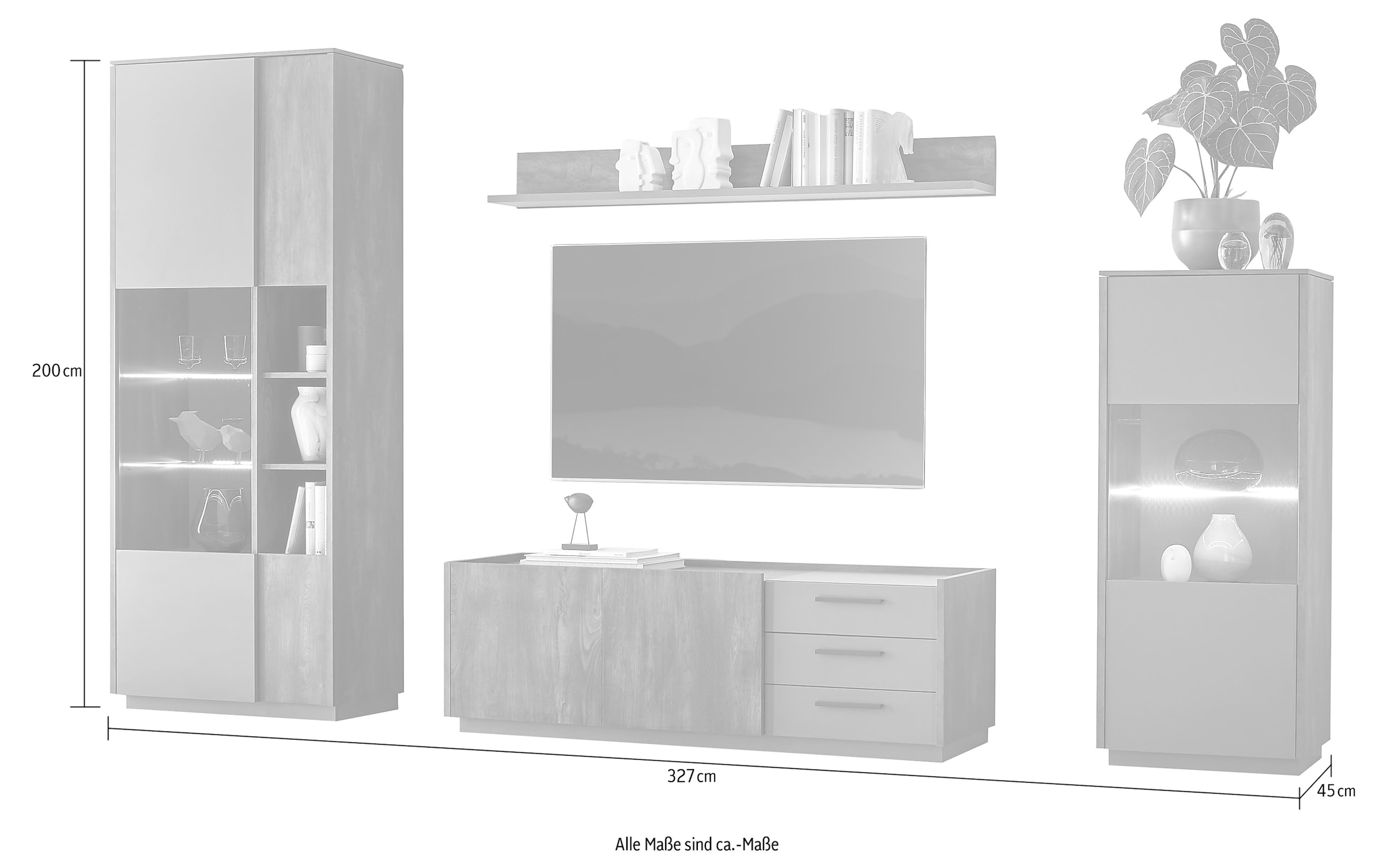 INOSIGN Schrank-Set »LARGO«, (Set, 4 St.), mit Soft-Close-Funktion