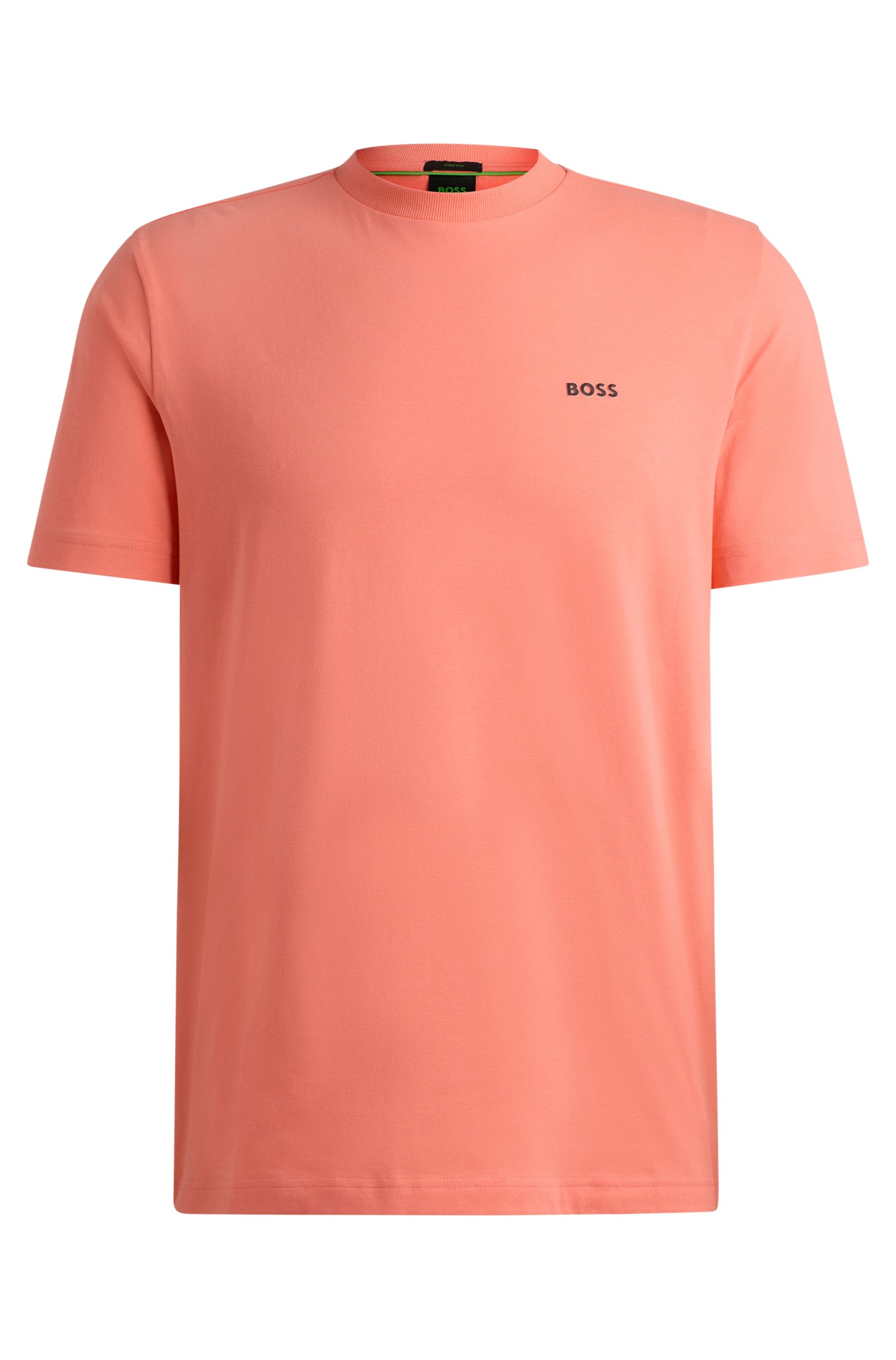 BOSS GREEN Rundhalsshirt »Tee«, mit gummiertem Kontrast-Logo