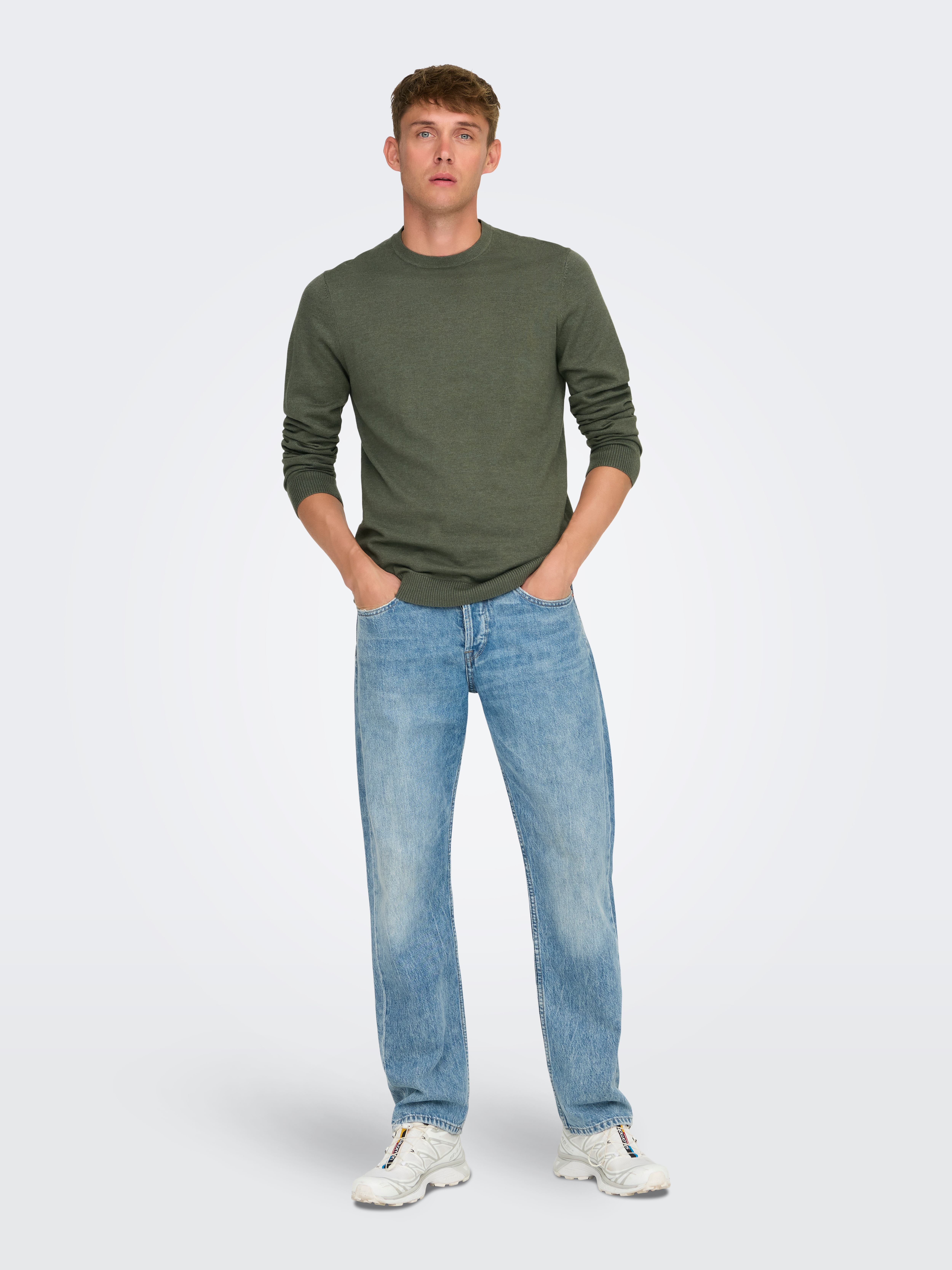 Thumbnail - ONLY & SONS Strickpullover "ONSLOUI REG 12 MEL CREW KNIT NOOS"