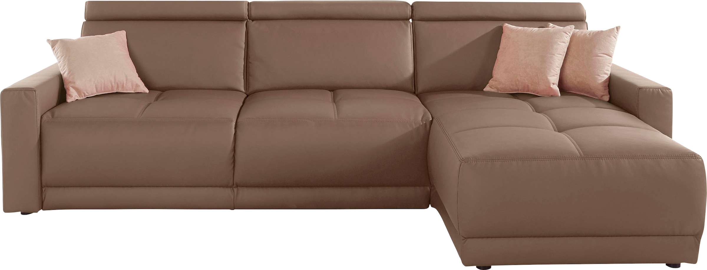 DOMO collection Ecksofa "Ava mit moderner Sitzheftung & toller Doppelnaht, günstig online kaufen