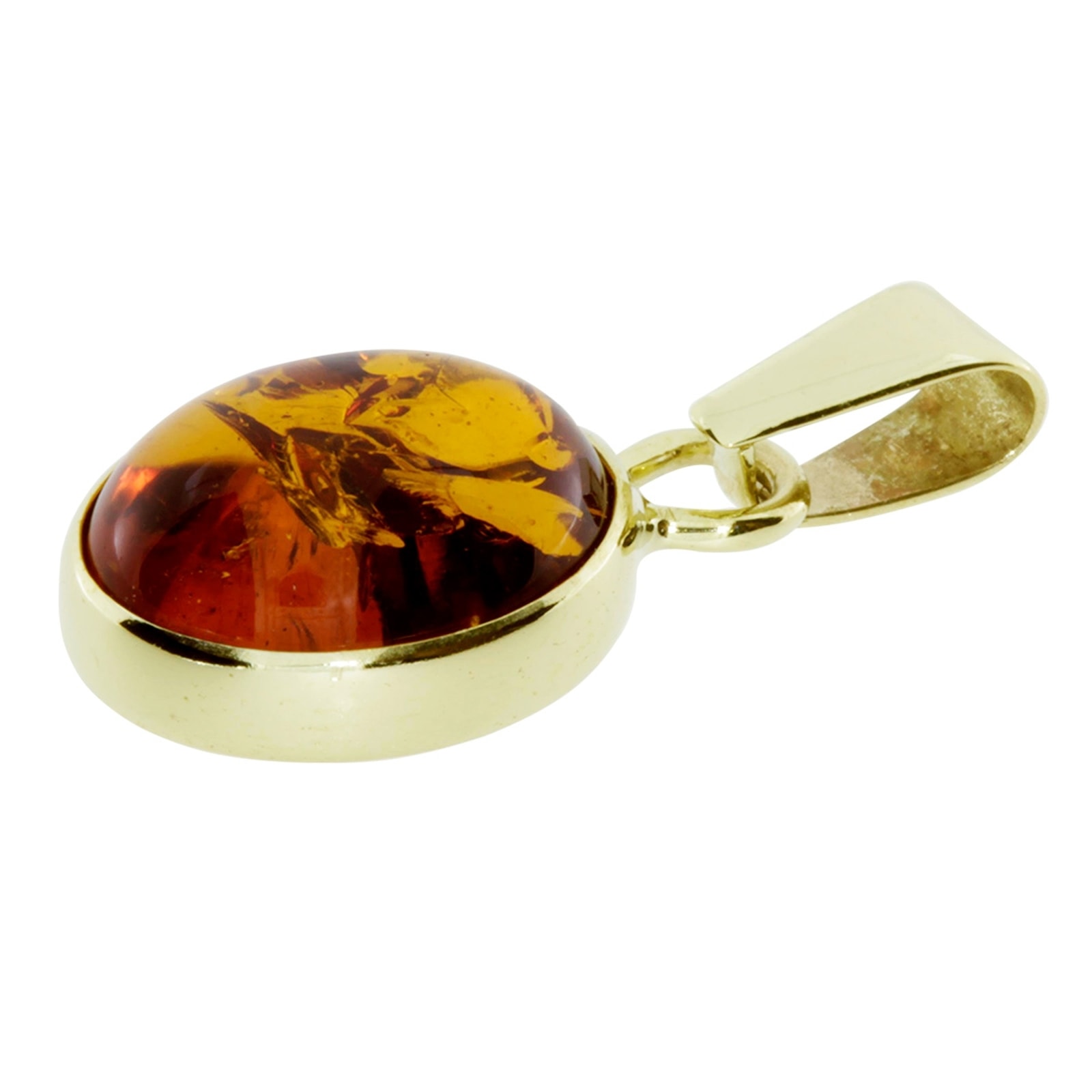 OSTSEE-SCHMUCK Kettenanhänger »- Classic 10x8 mm - Gold 333/000 - Bernstein«
