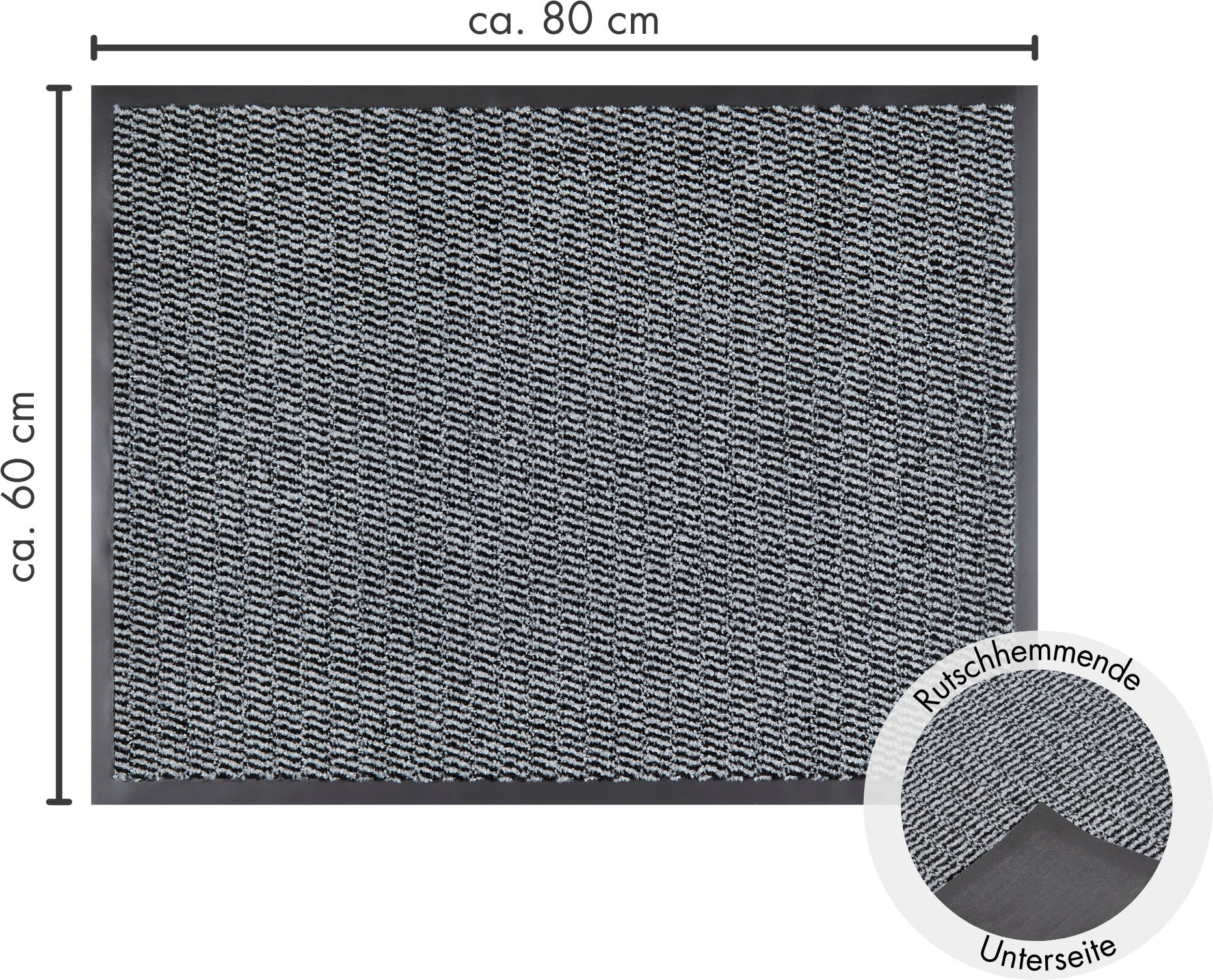 Andiamo Fußmatte »Easy, Made in Netherlands«, rechteckig, 5 mm Höhe, Schmutzfangmatte, rutschhemmend, Innen- und überdachten Außenbereich