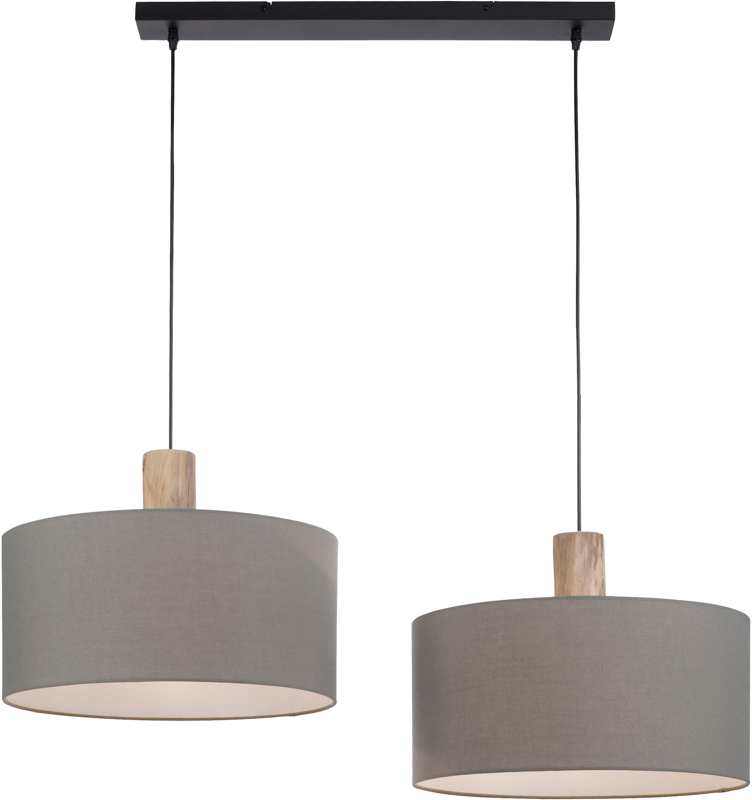 JUST LIGHT Pendelleuchte »LINEN«, 2 flammig, ExklusiveE27