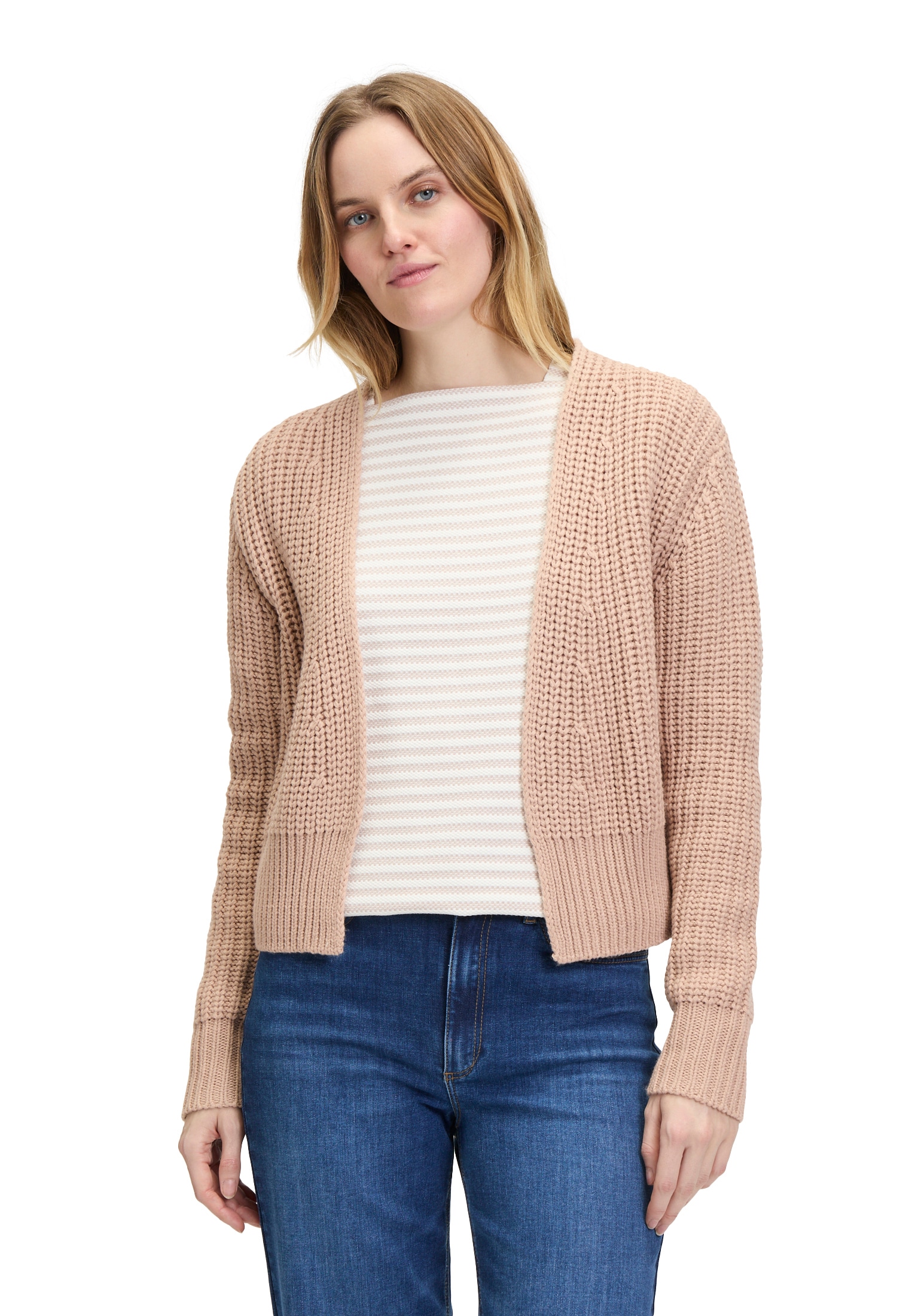Betty&Co Strickjacke "Betty & Co Damen Grobstrickjacke ohne Verschluss", Ri günstig online kaufen