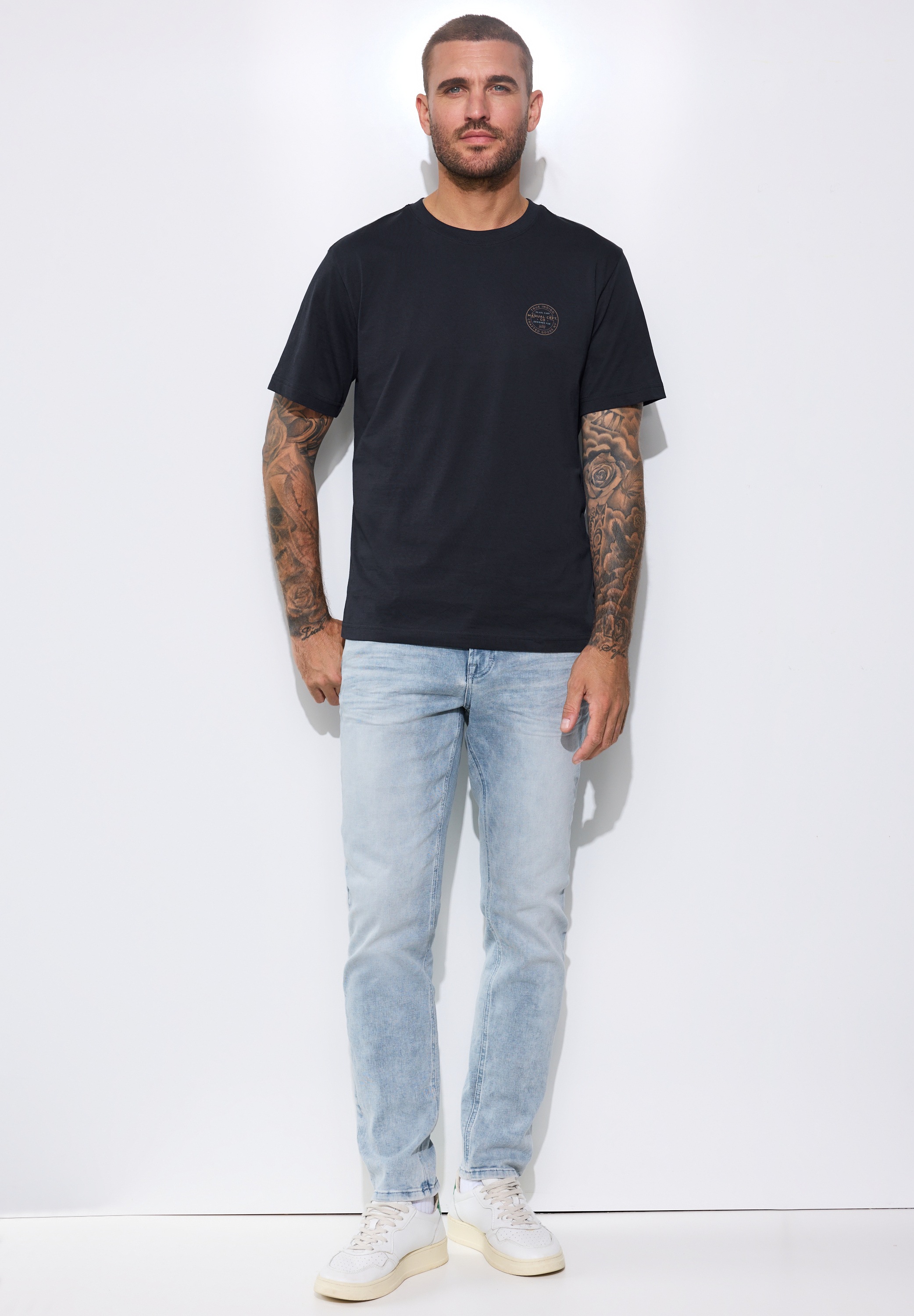 STREET ONE MEN T-Shirt aus reiner Baumwolle