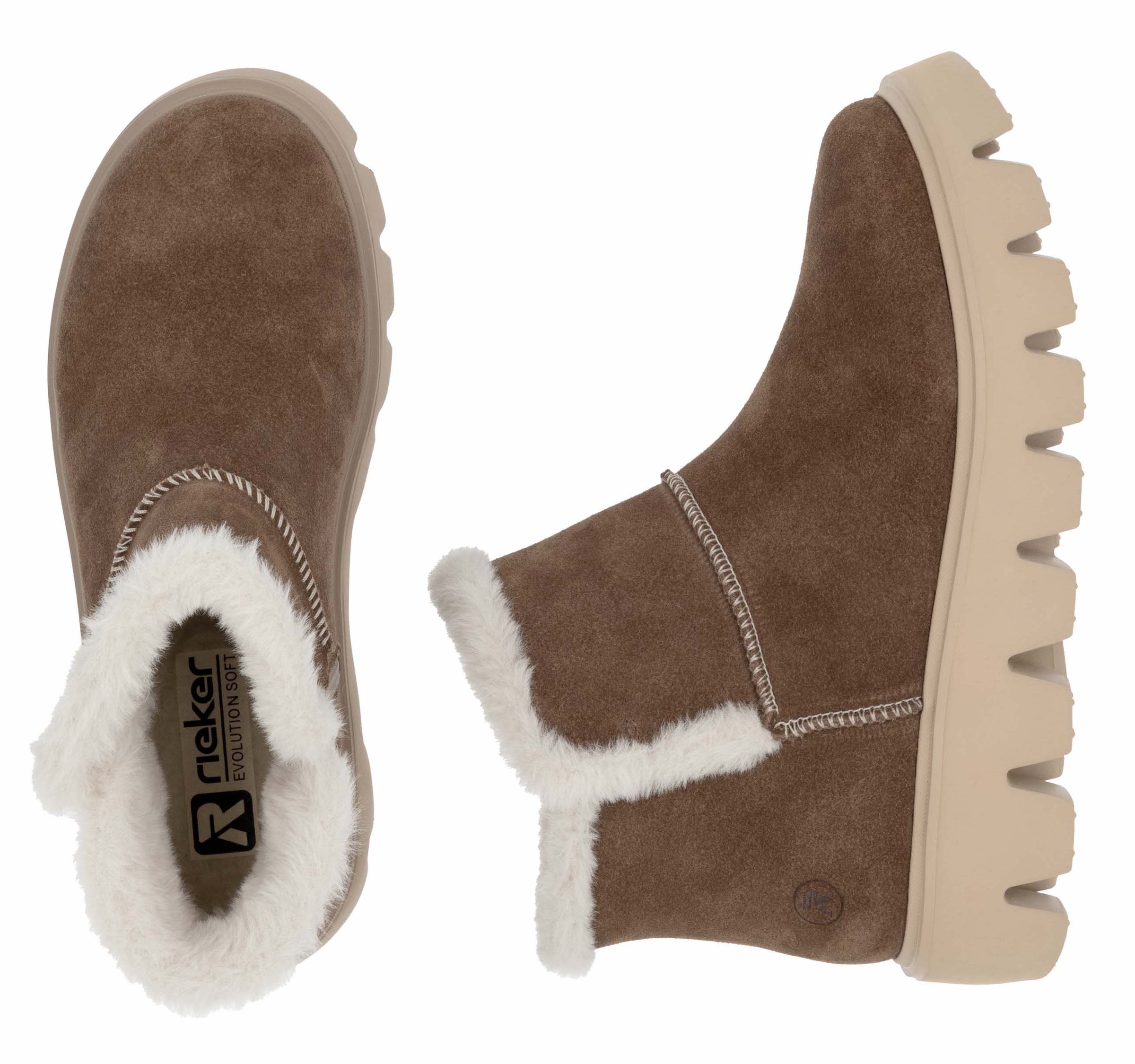 Rieker EVOLUTION Winterboots, Plateaustiefel, Schlupfschuh mit Innenreißverschluss