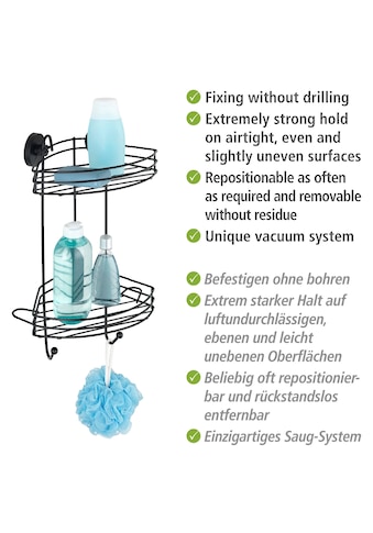 WENKO Duschregal »Vacuum-Loc« 2 Etagen