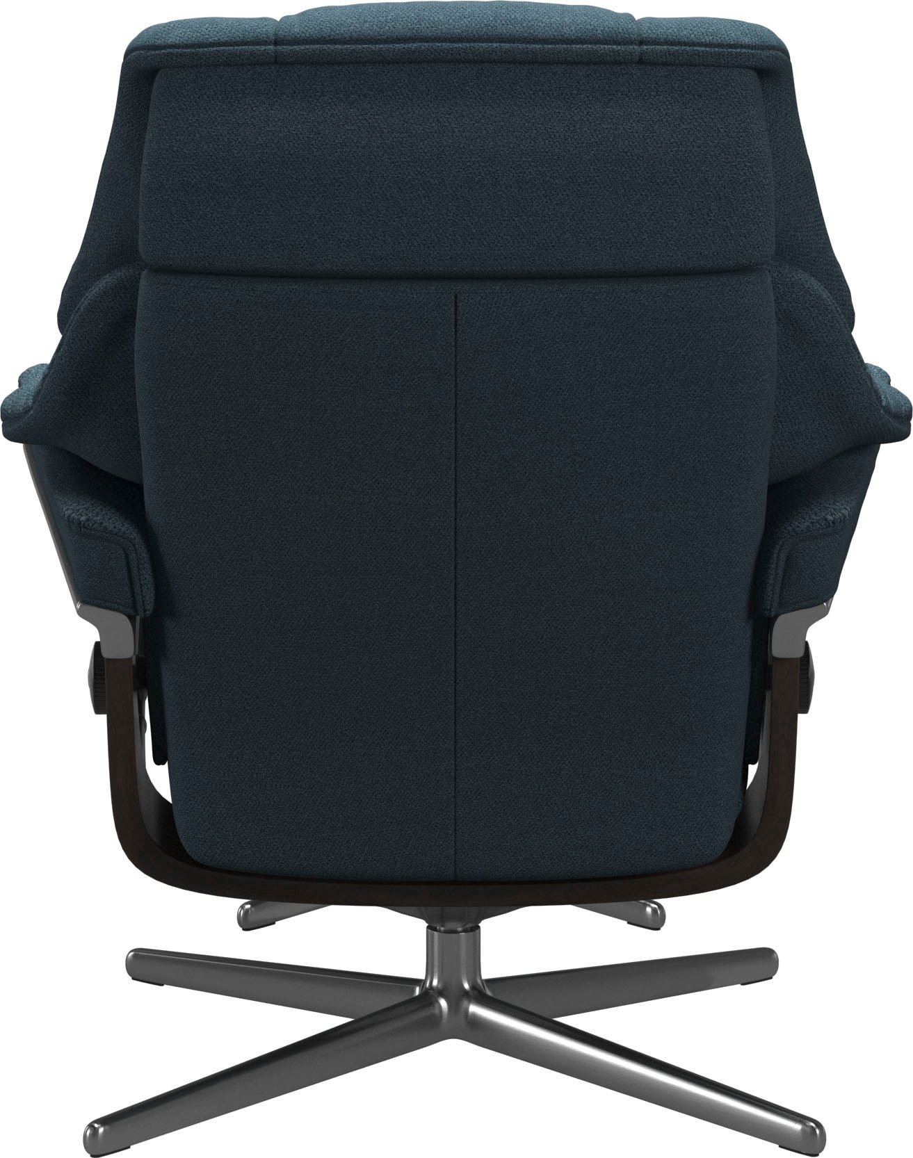 Stressless® Relaxsessel »Reno«, (Set, Relaxsessel mit Hocker), mit Hocker, mit Cross Base, Größe S, M & L, Holzakzent Wenge