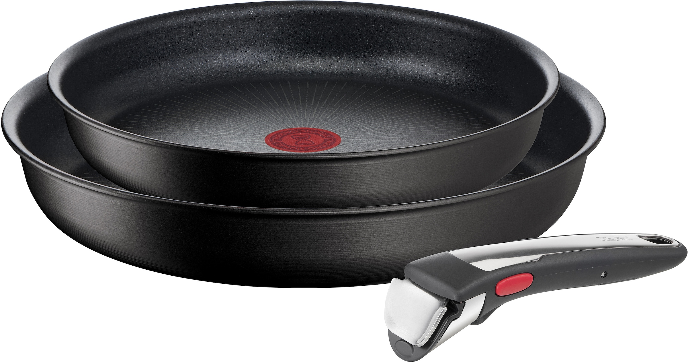 Tefal Pfannen-Set »Ingenio Unlimited On«, Aluminium, (Set, 3 tlg.), Antihaft, abnehmbarer Griff, Thermo-Signal, alle Herdarten, Induktion