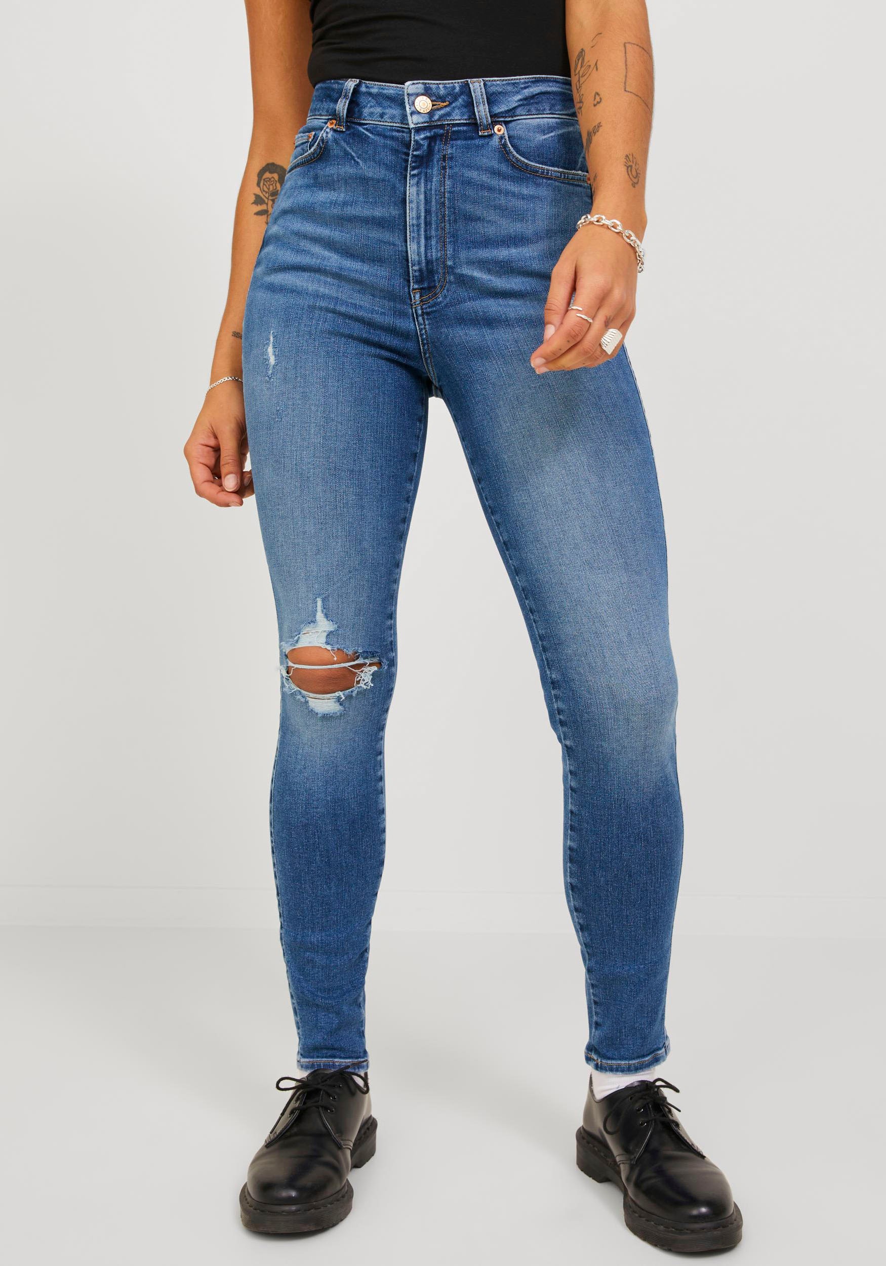jjxx -  Skinny-fit-Jeans "JXVIENNA SKINNY HW CSE1008 B NOOS", mit Destroyed Effekt