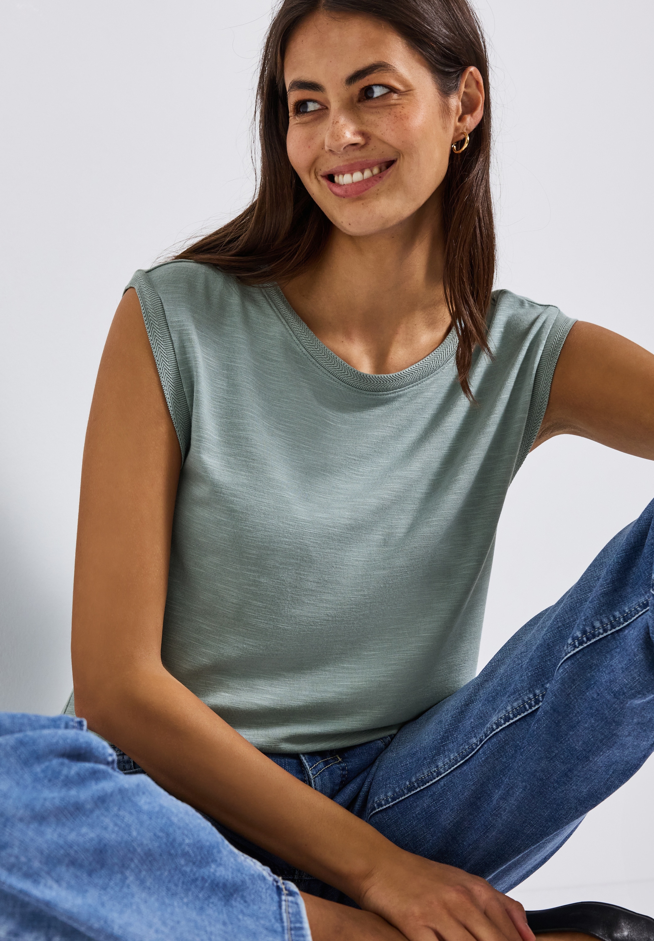 STREET ONE Shirttop, mit Dekotapes