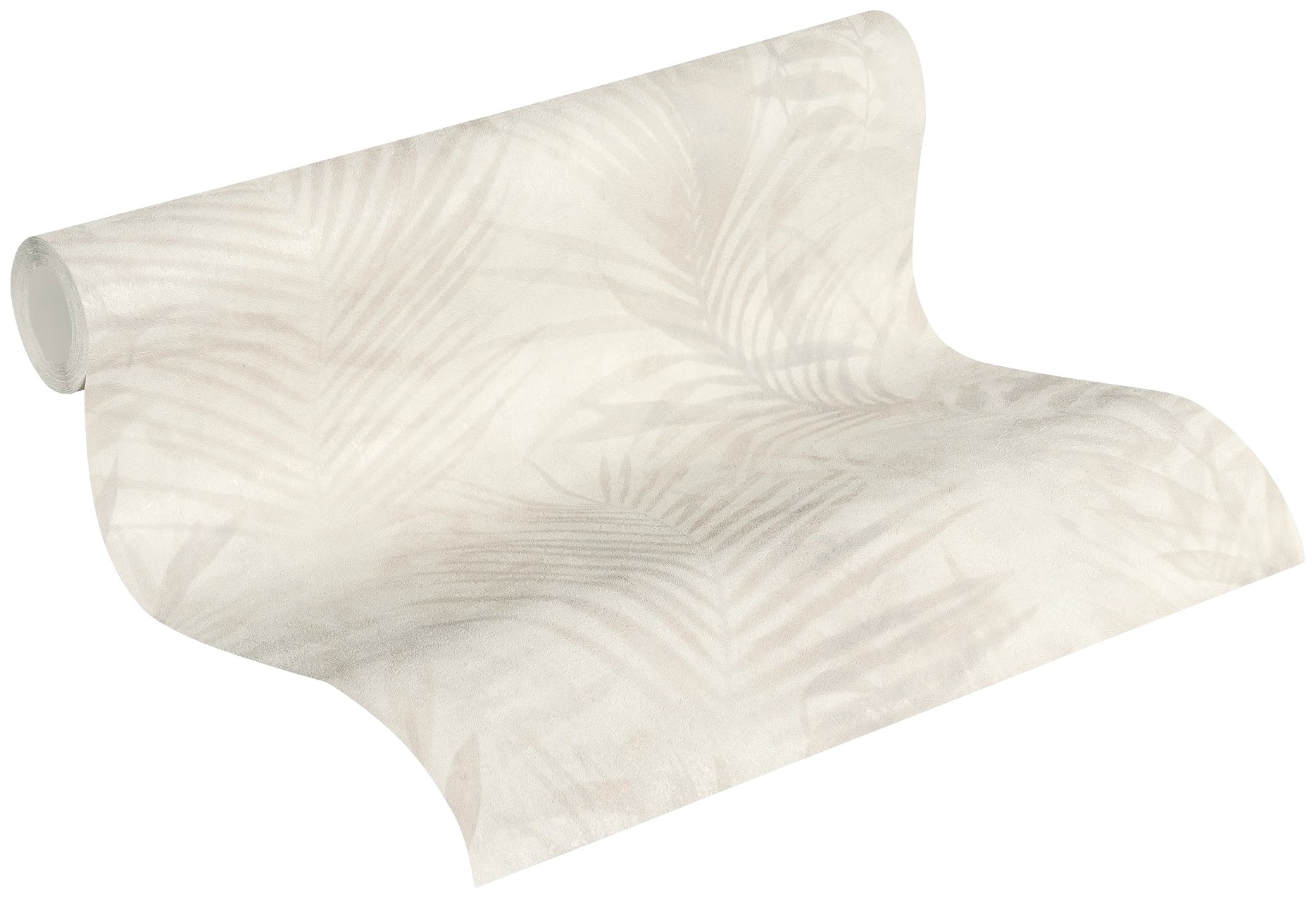 A.S. Création Vliestapete »Neue Bude 2.0 Tropical Concret mit Palmenblättern«, floral-botanisch-Wald, Dschungeltapete Tapete Palmen Tapeten Wohnzimmer Schlafzimmer Küche