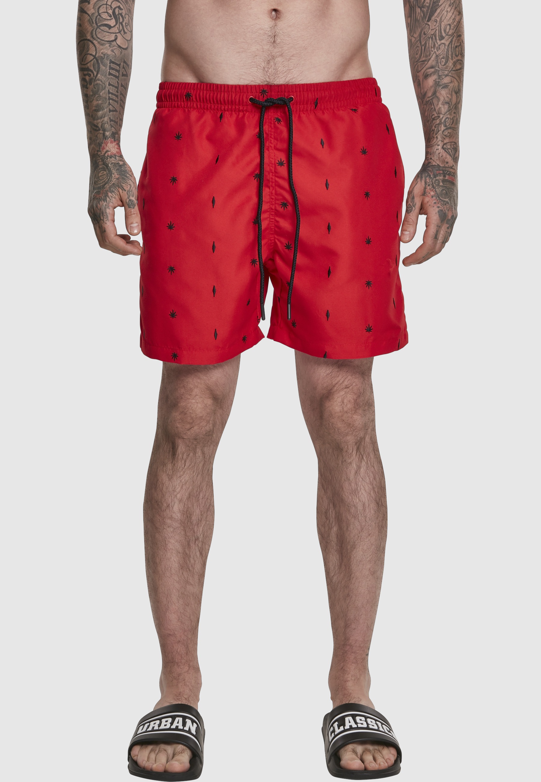 URBAN CLASSICS Badeshorts »Urban Classics Herren Embroidery Swim Shorts«