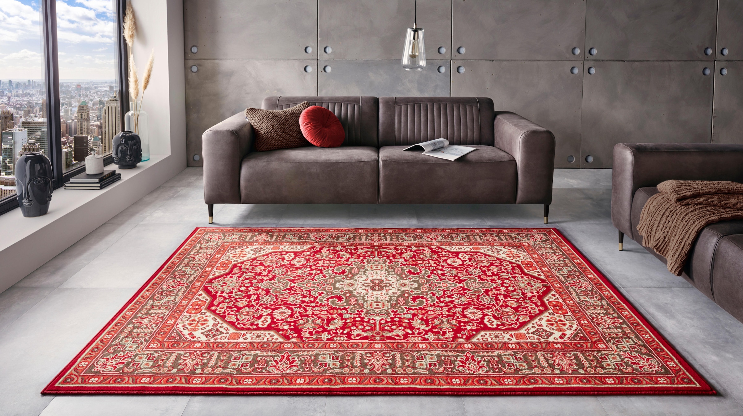 NOURISTAN Teppich »Skazar Isfahan«, rechteckig, Kurzflor, Orient, Teppich, Vintage, Esszimmer, Wohnzimmer, Flur