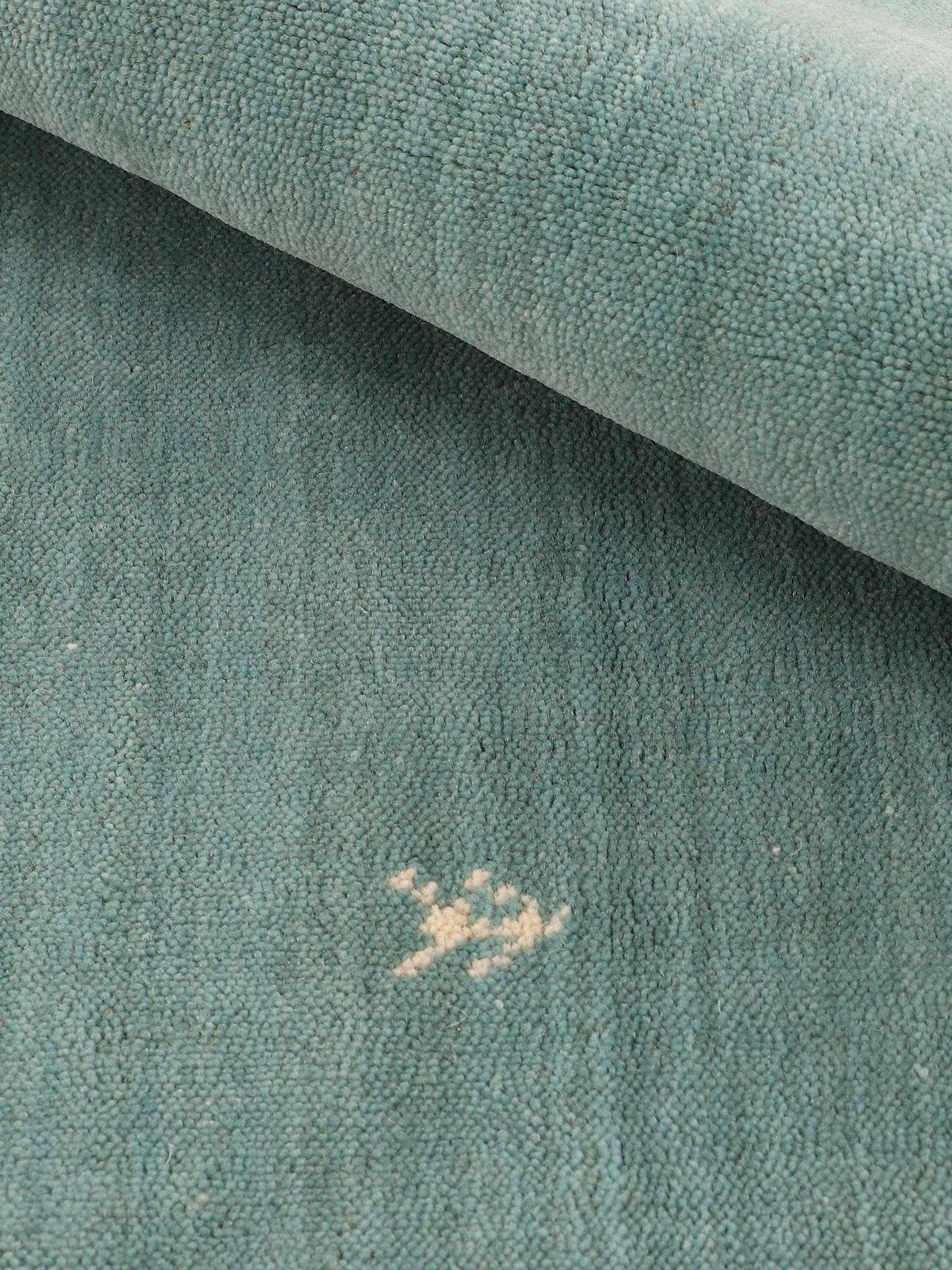 carpetfine Wollteppich »Gabbeh-Uni«, quadratisch, 15 mm Höhe, reine Wolle, handgewebt, Gabbeh Loom Tiermotiv, Sonderform Quadrat