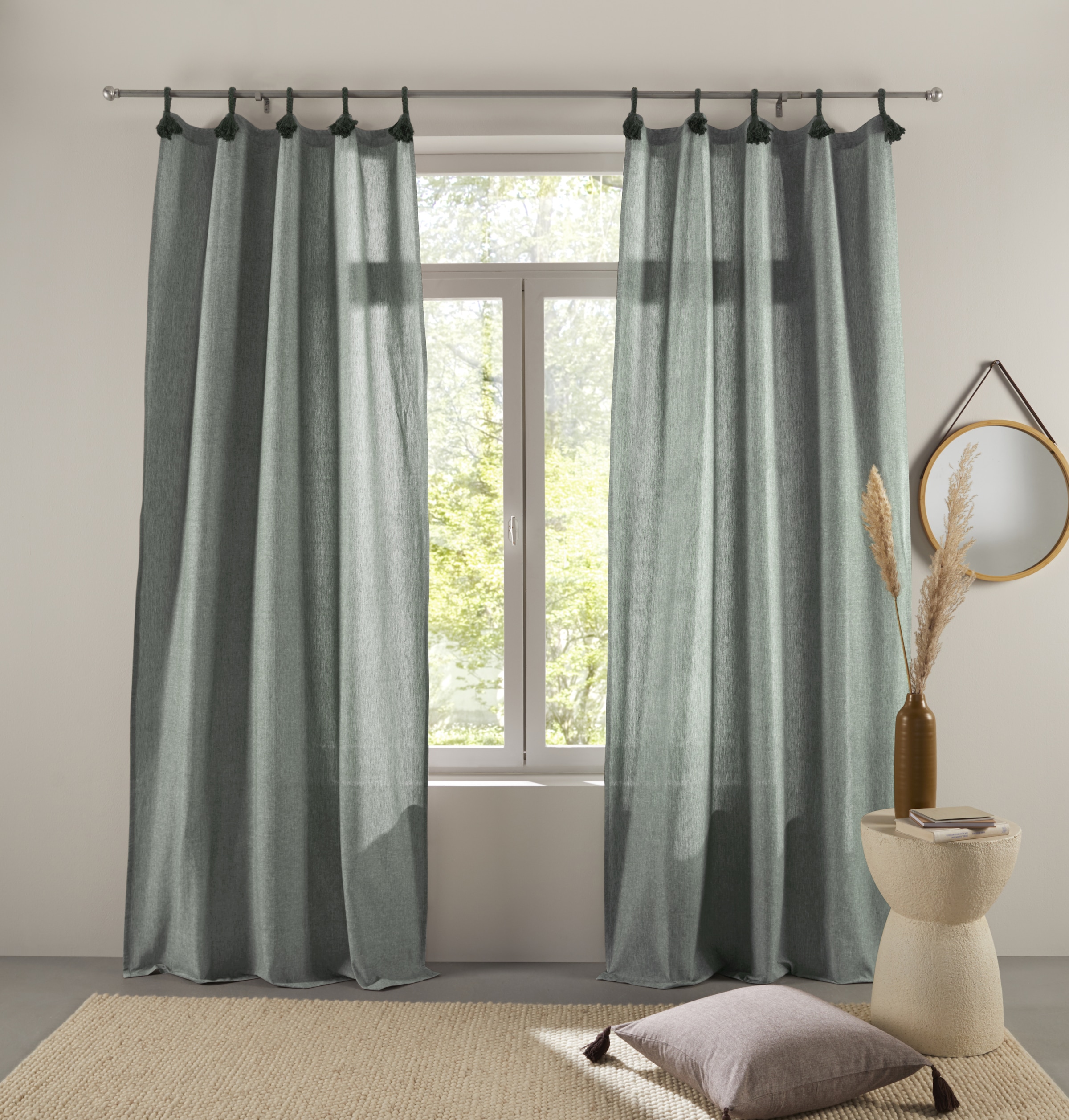 LeGer Home by Lena Gercke Gardine "Leger" Schlaufen 1 Stk. tlg. blickdicht, günstig online kaufen