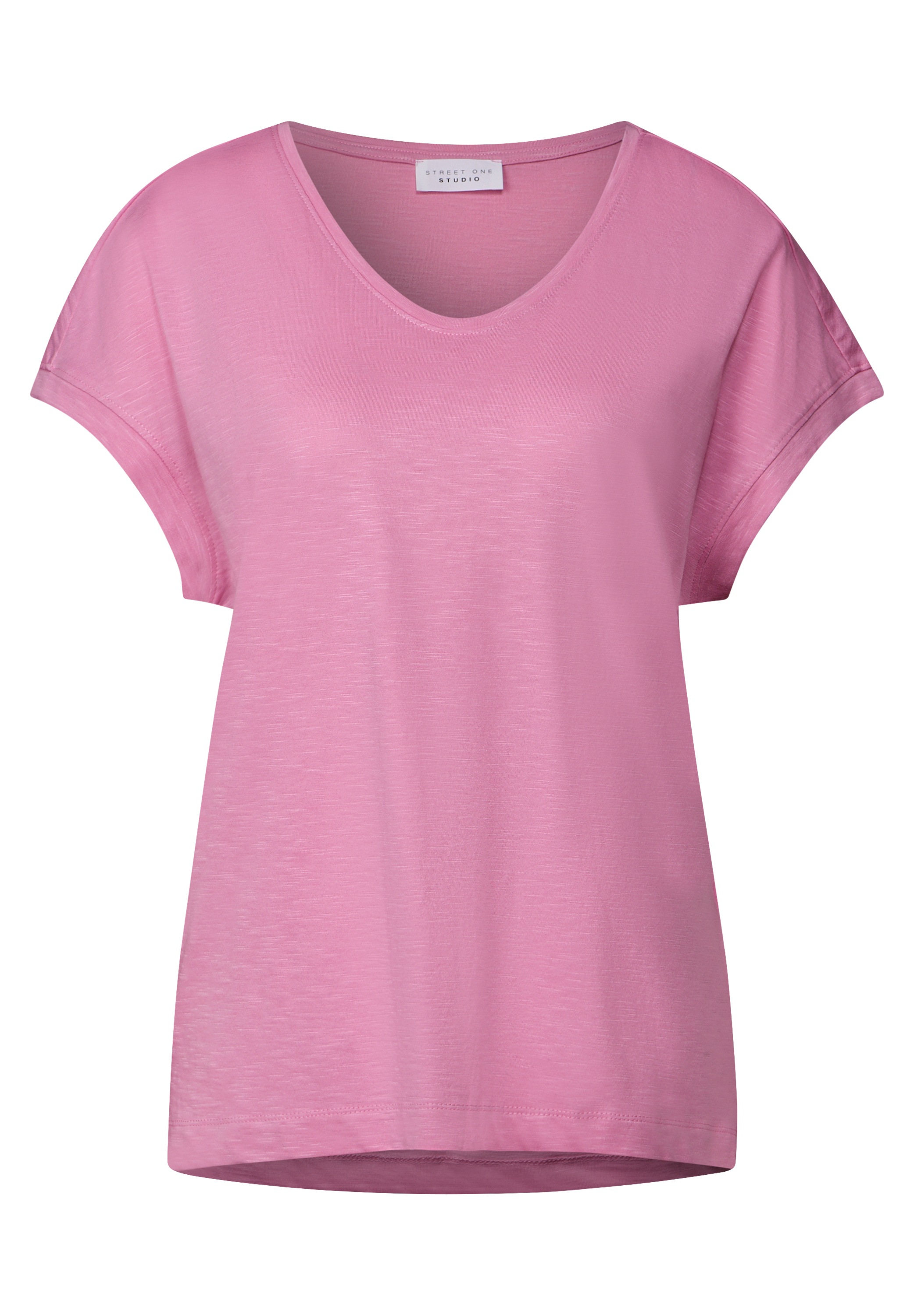 STREET ONE STUDIO V-Shirt, im soften Baumwoll-Mix
