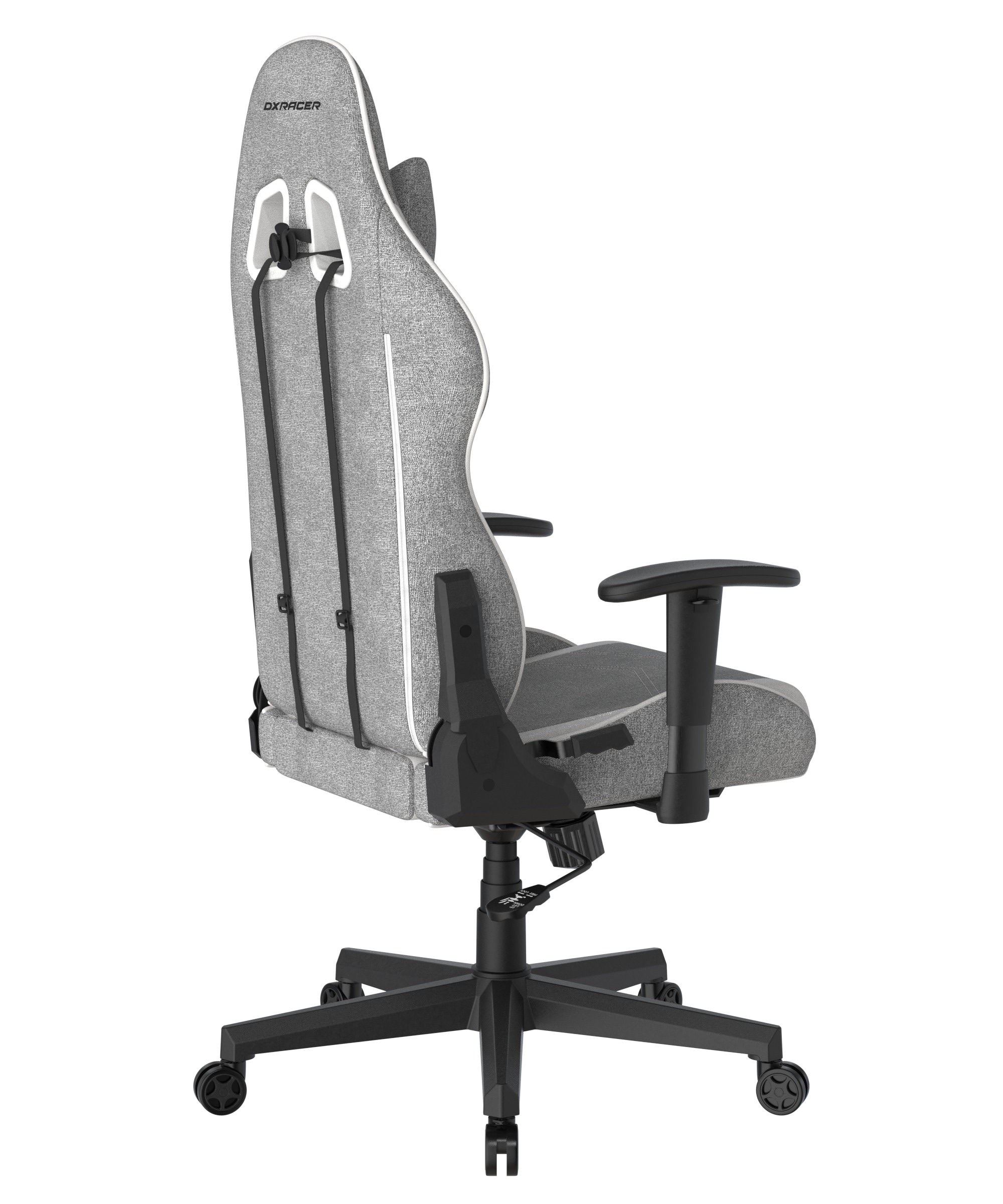 DXRacer Gaming-Stuhl »Prince Gaming Chair Regular L, Stoff, PVC, grau weiß«