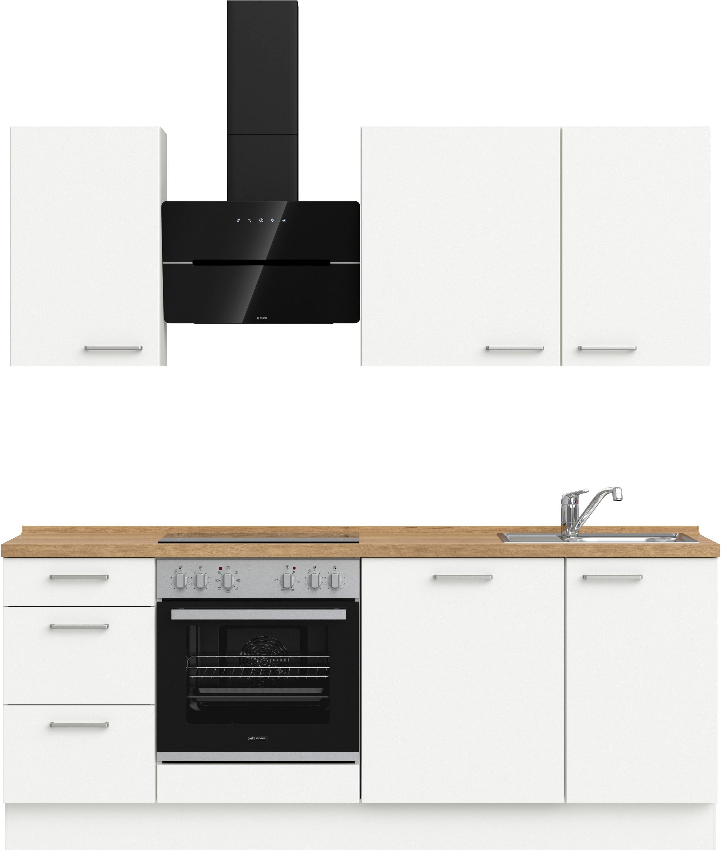 nobilia 1100000002199 ""Touch II", NEU: individuell anpassbar mit gratis Profi-Beratung" vormontiert, Breite 210 cm, Ausrichtung wählbar, wahlw. mit E-Geräten