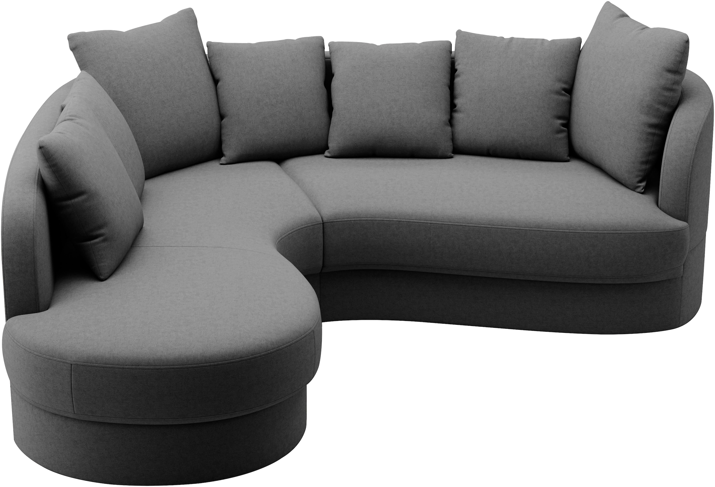 sit&more Ecksofa »Samba L-Form«, moderne organische Form, inkl. 7 loser Rückenkissen