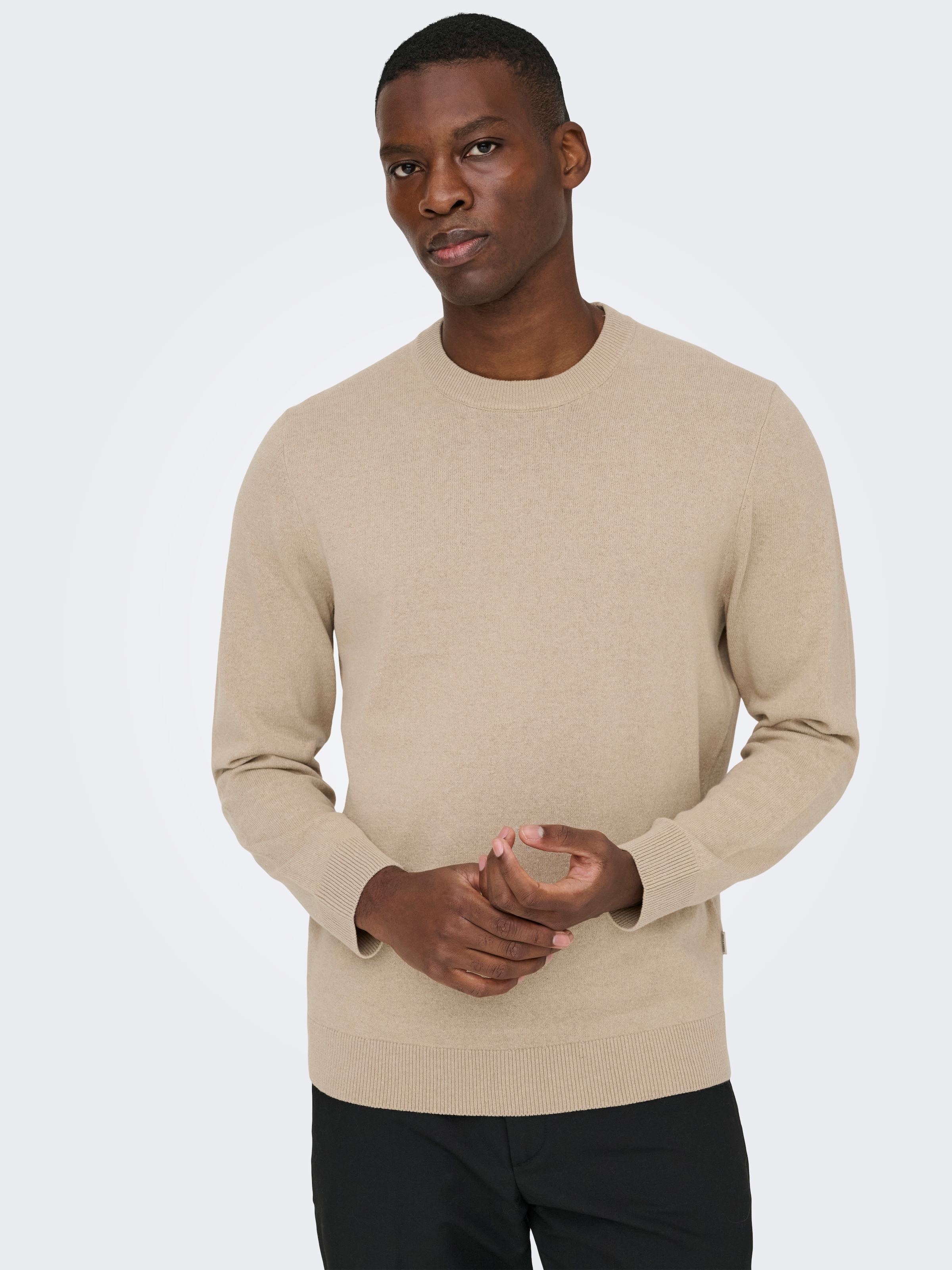 ONLY & SONS Rundhalspullover »ONSREX LIFE REG 12 CREW KNIT«