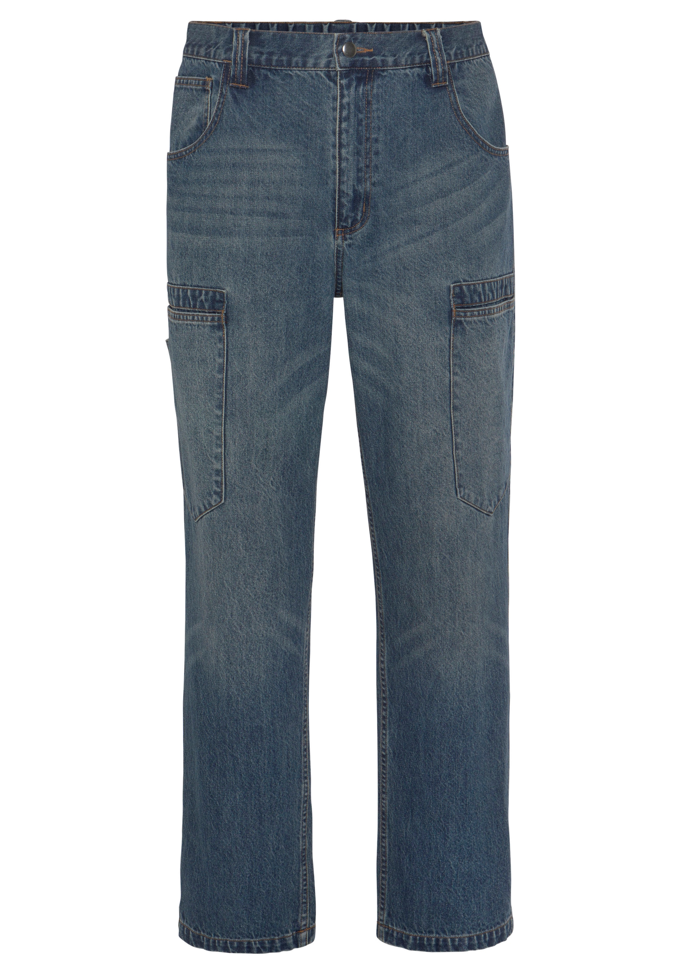 Northern Country mit Jeansstoff, (aus »Cargo Jeans«, | mit Bund, praktischen Taschen auf dehnbarem 6 Arbeitshose 100% BAUR robuster fit), comfort Baumwolle, Raten