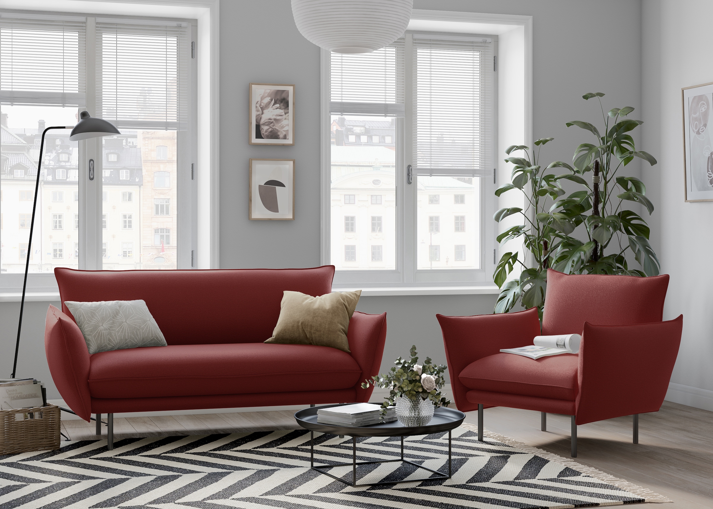 andas 2-Sitzer »Stine«, Besonderes Design durch Kissenoptik und Keder, by Morten Georgsen