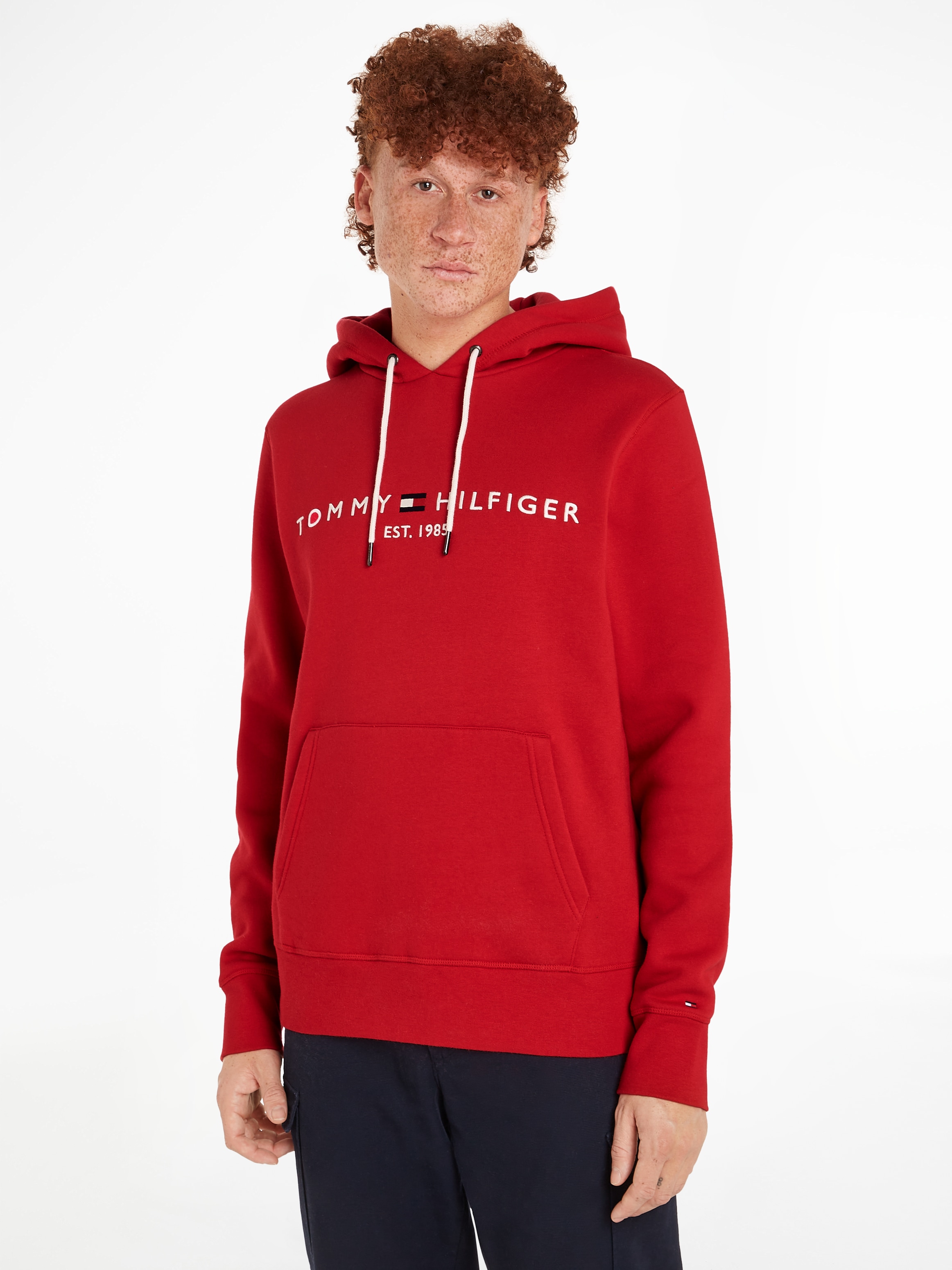 Kapuzensweatshirt »TOMMY LOGO HOODY«, mit Kapuze und Kängurutasche