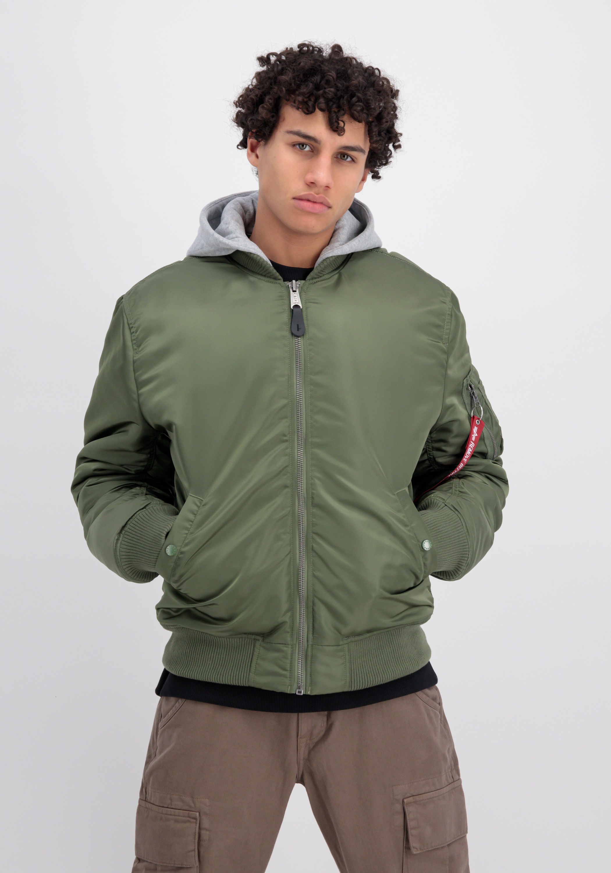 Alpha Industries Bomberjacke »Alpha Industries Men - Bomber Jackets MA-1 Zip Hood Back EMB«