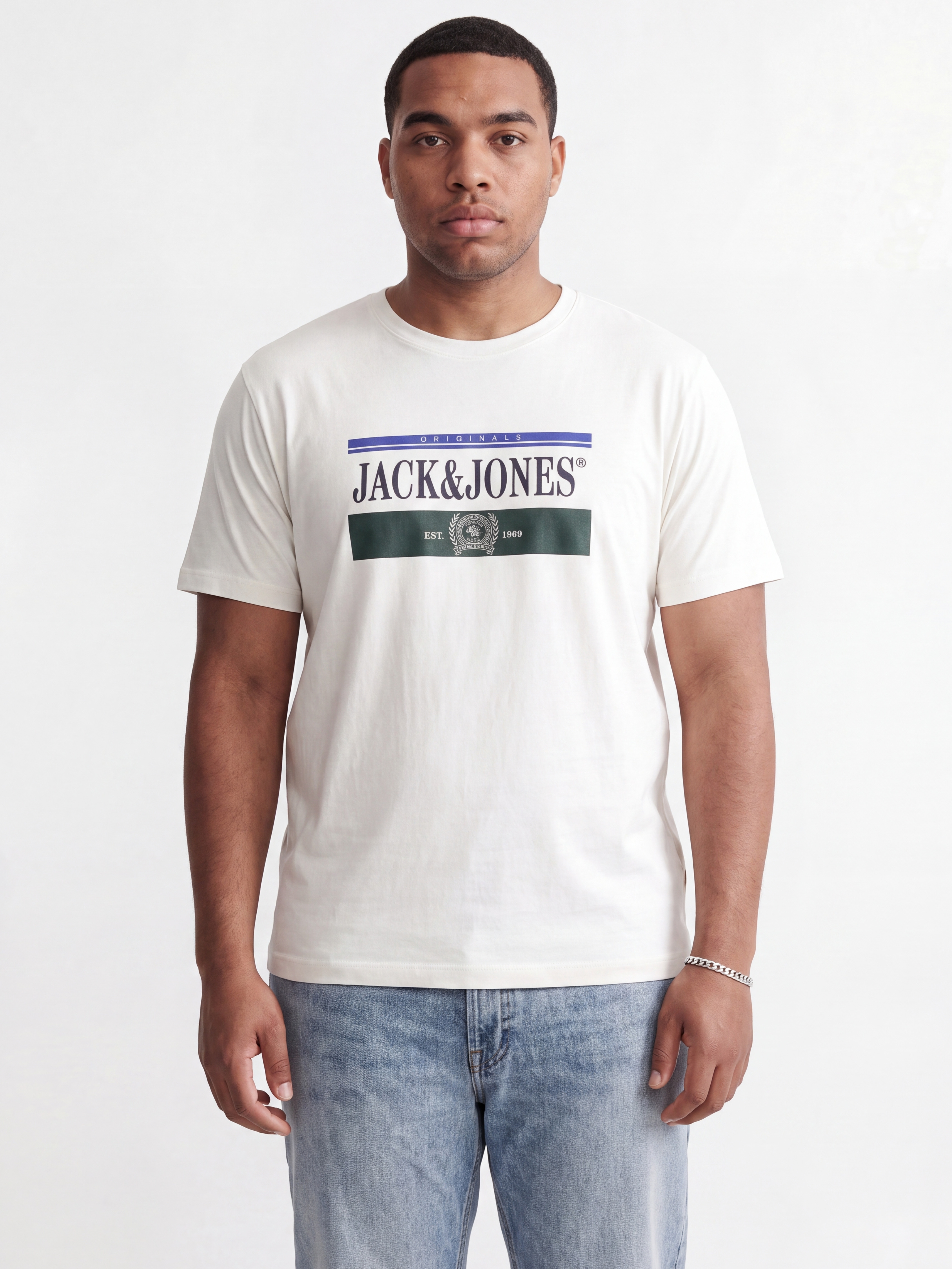 Jack & Jones PlusSize T-Shirt "JORFREDERIKSBERG GRAPHIC BOX TEE SS PLS" Baumwolle, regular fit