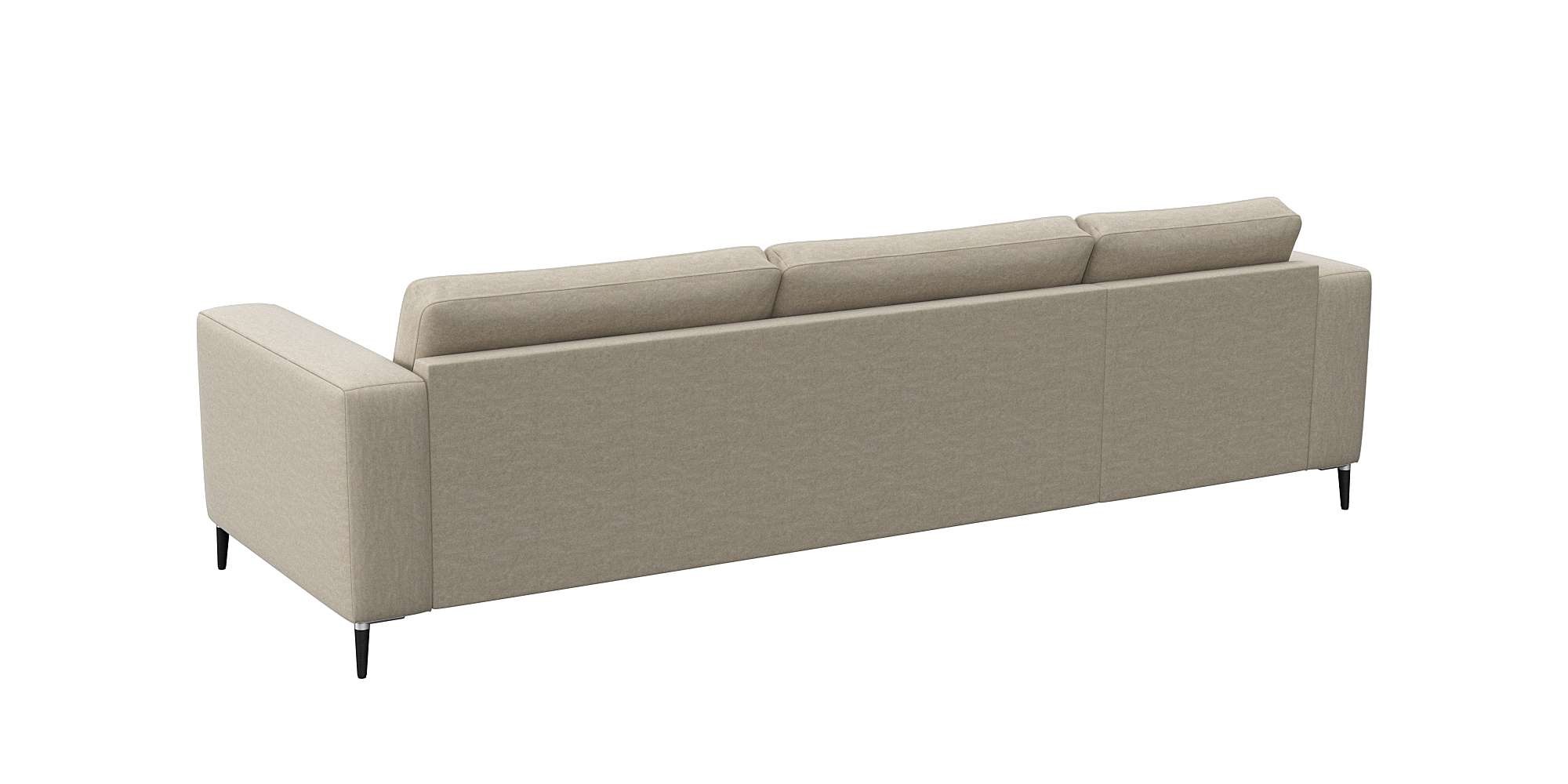FLEXLUX Ecksofa »Fiore, super Sitzkomfort durch Kaltschaum im Sitz, L-Form«, breite Armlehnen, Kaltschaum, Füße Alu+schwarz