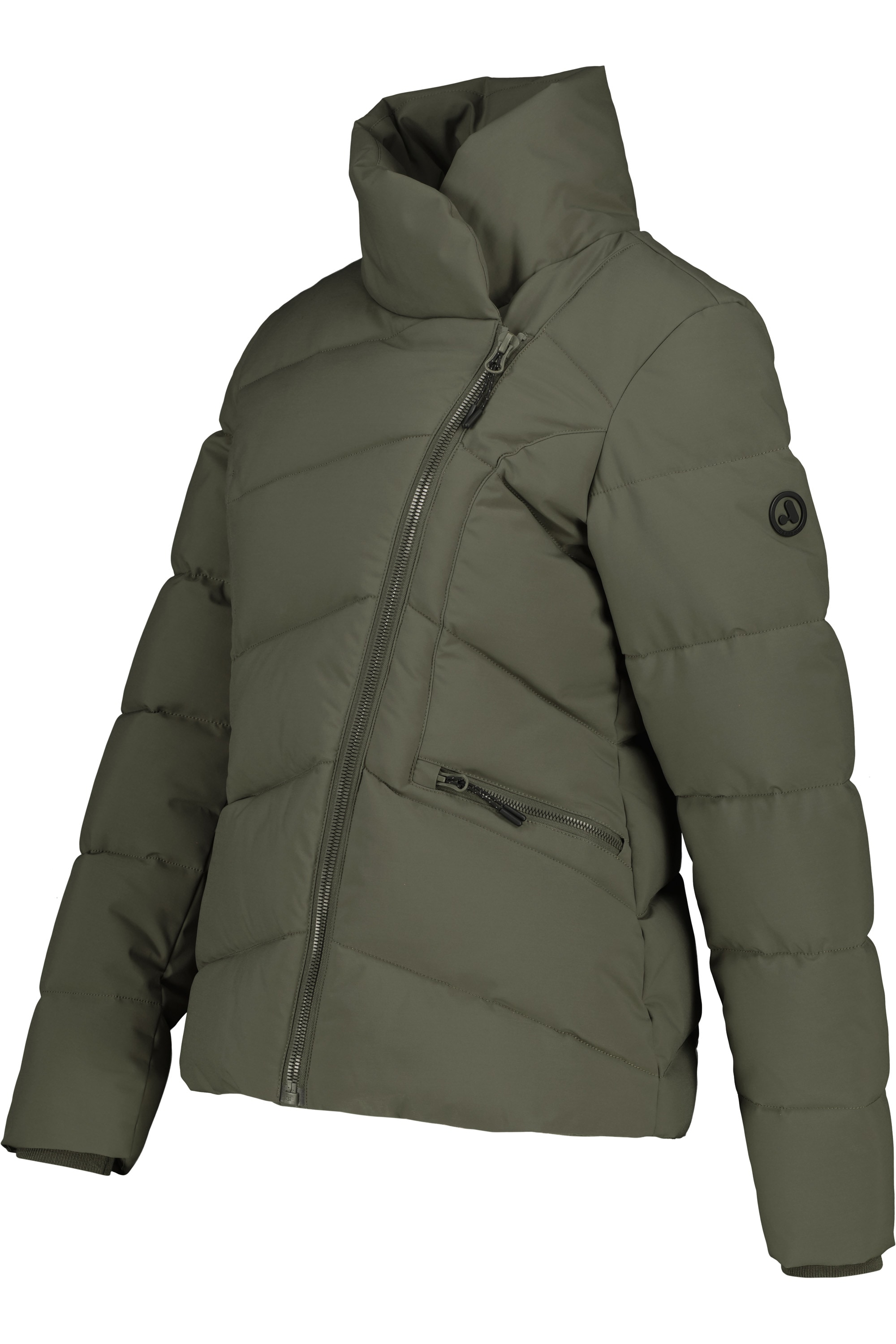 Alife & Kickin Winterjacke »Damen NellAK A«, ohne Kapuze, Figurbetont mit schrägem Reißverschluss und hohem gefütterten Kragen