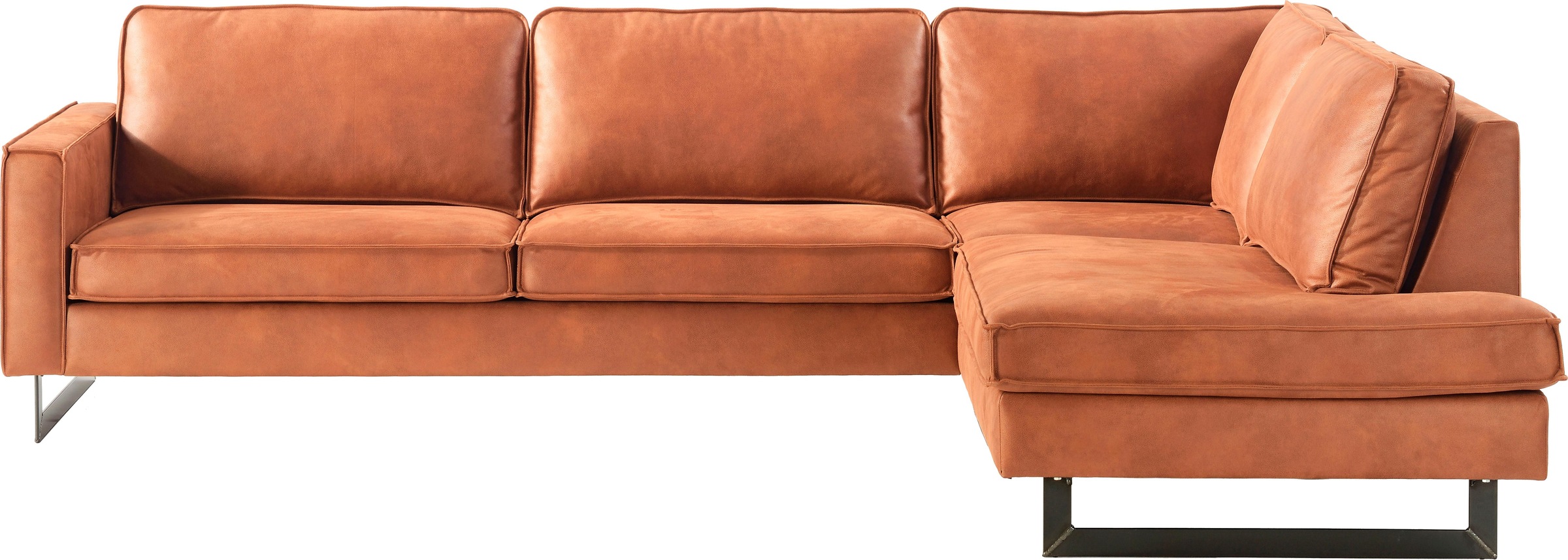 Places of Style Ecksofa "Pinto, 290 cm, Cord, Chenille, Lederoptik, Ottoman günstig online kaufen