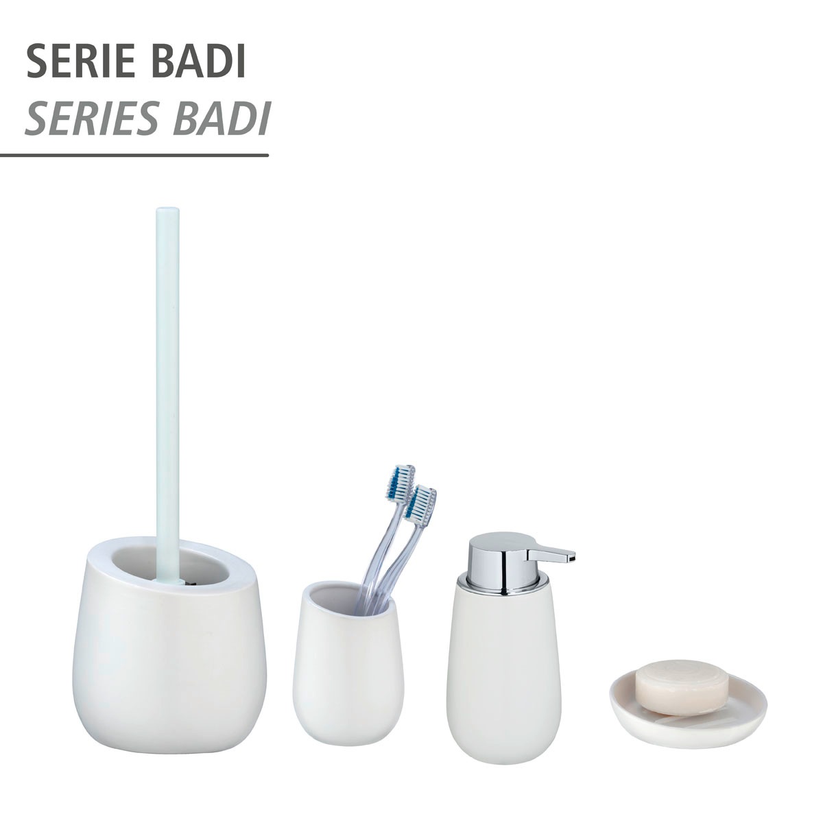 WENKO Seifenspender "Badi" Weiß, Keramik, 320 ml günstig online kaufen