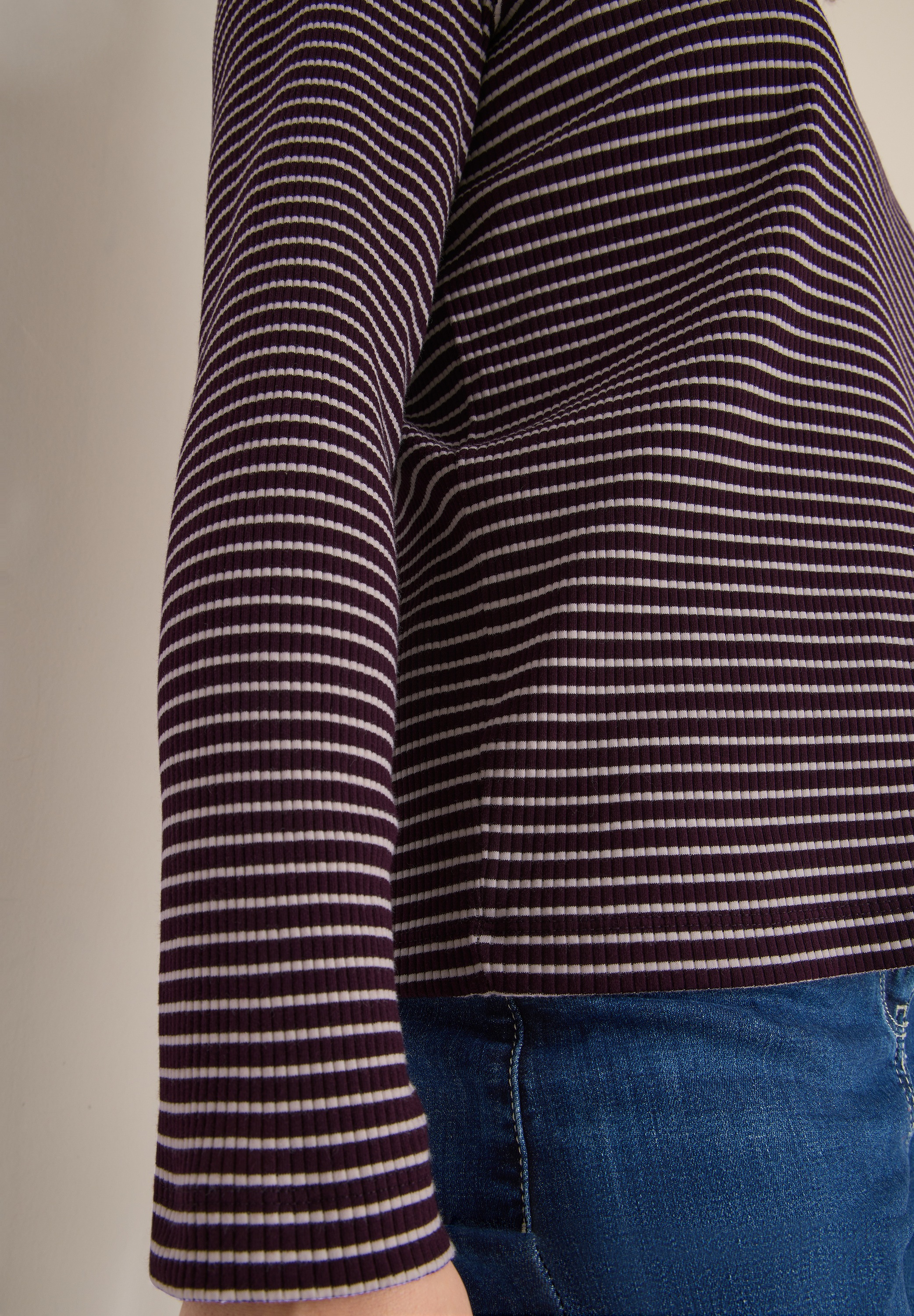 Cecil Langarmshirt mit Streifen-Muster