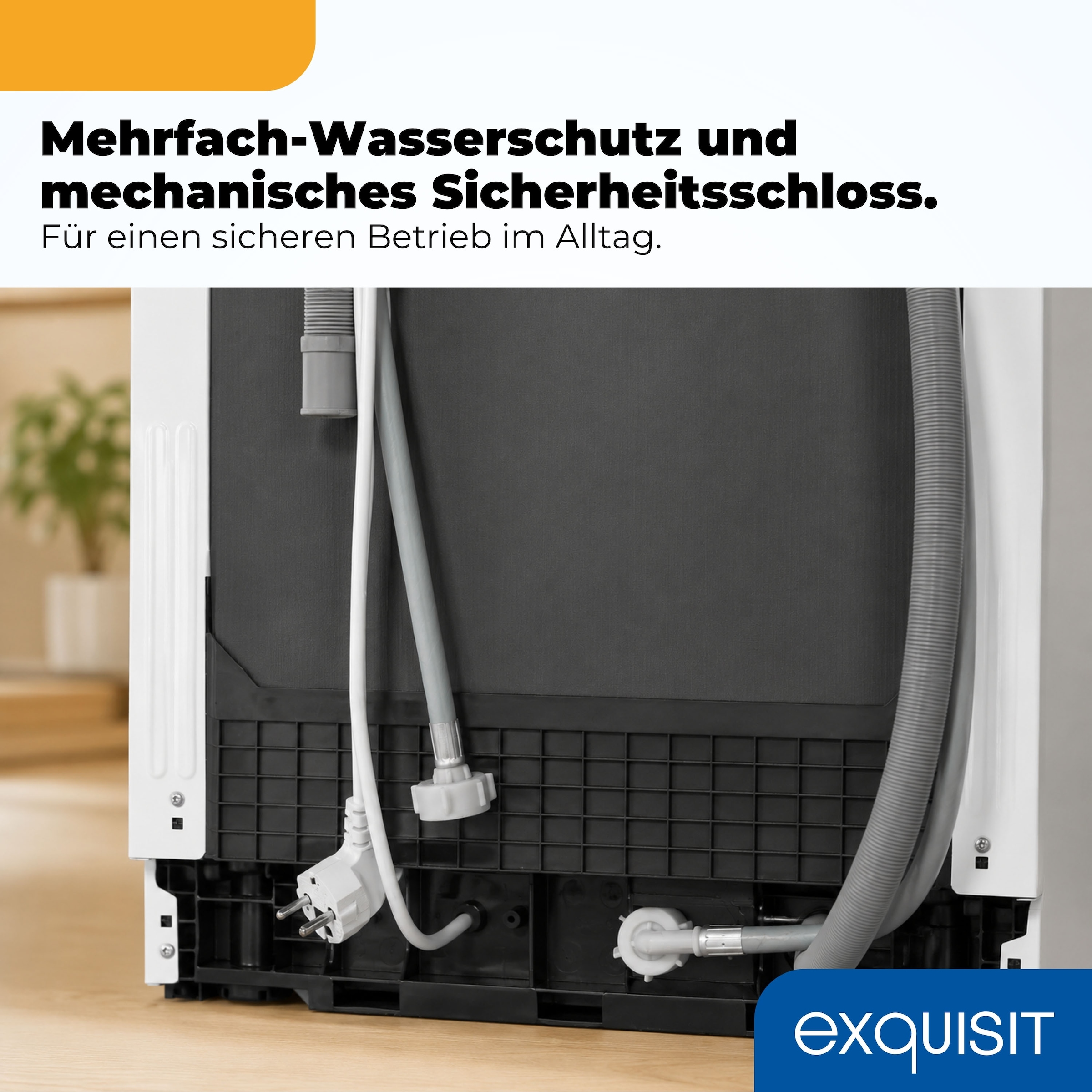 exquisit Standgeschirrspüler »GSP9310-031C weiss« 8,3 l 10 tlg. Maßgedecke 10 Maßgedecke – LED, Besteckkorb, Auto Door Open & AquaStop
