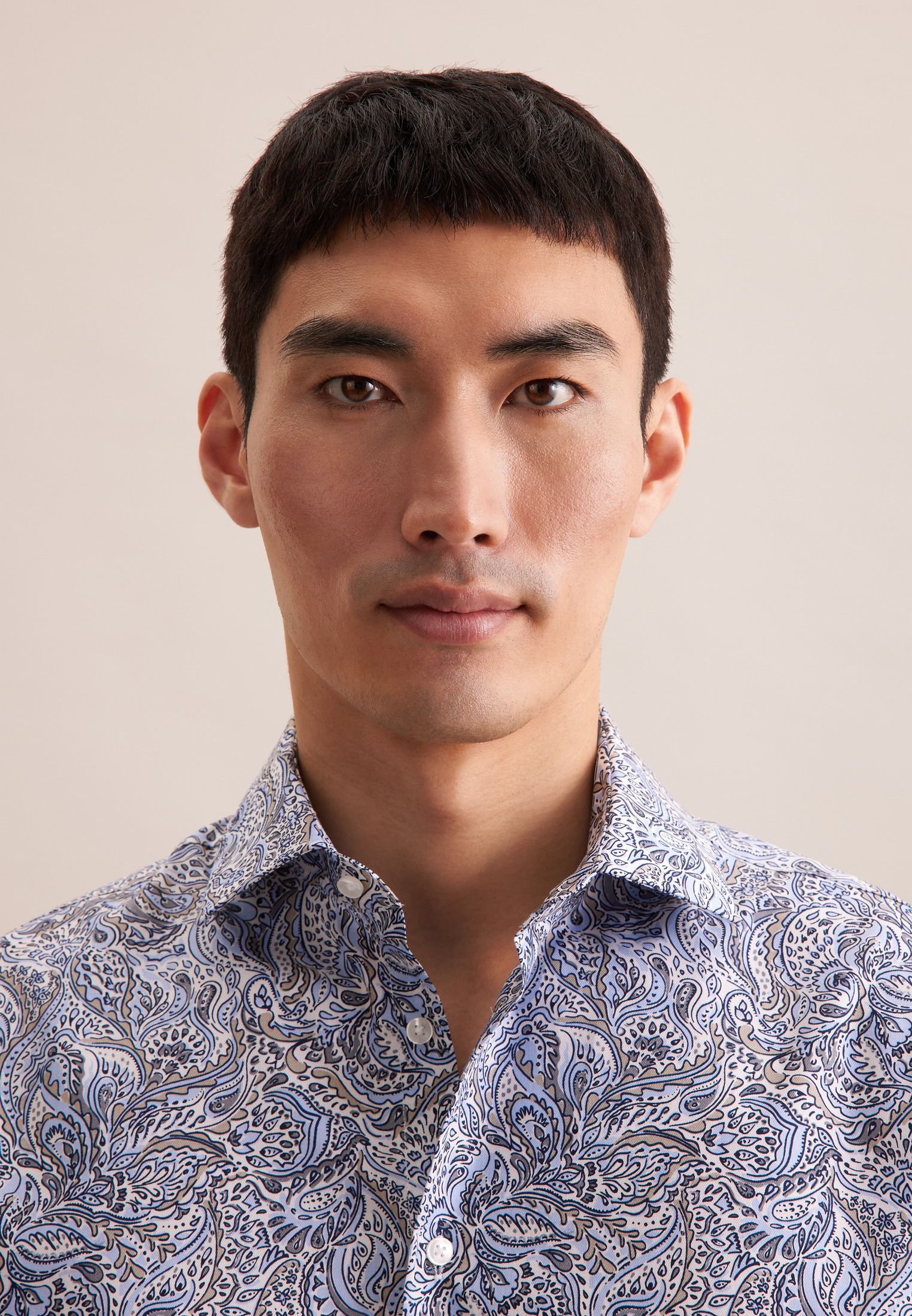 Thumbnail - seidensticker Businesshemd "Comfort" Comfort 1/1 Kentkragen Floral