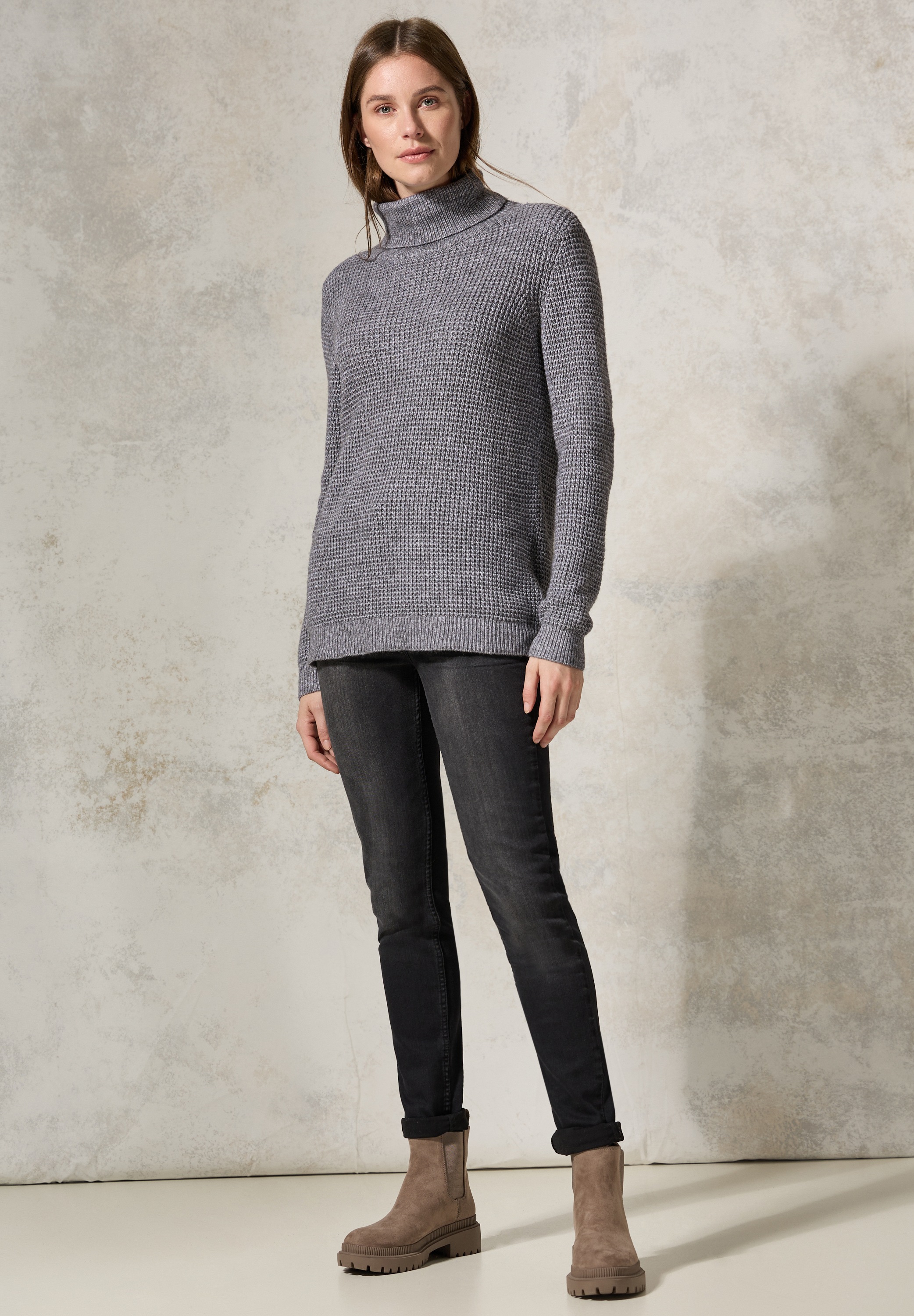 Cecil Rollkragenpullover, im soften Baumwoll-Mix