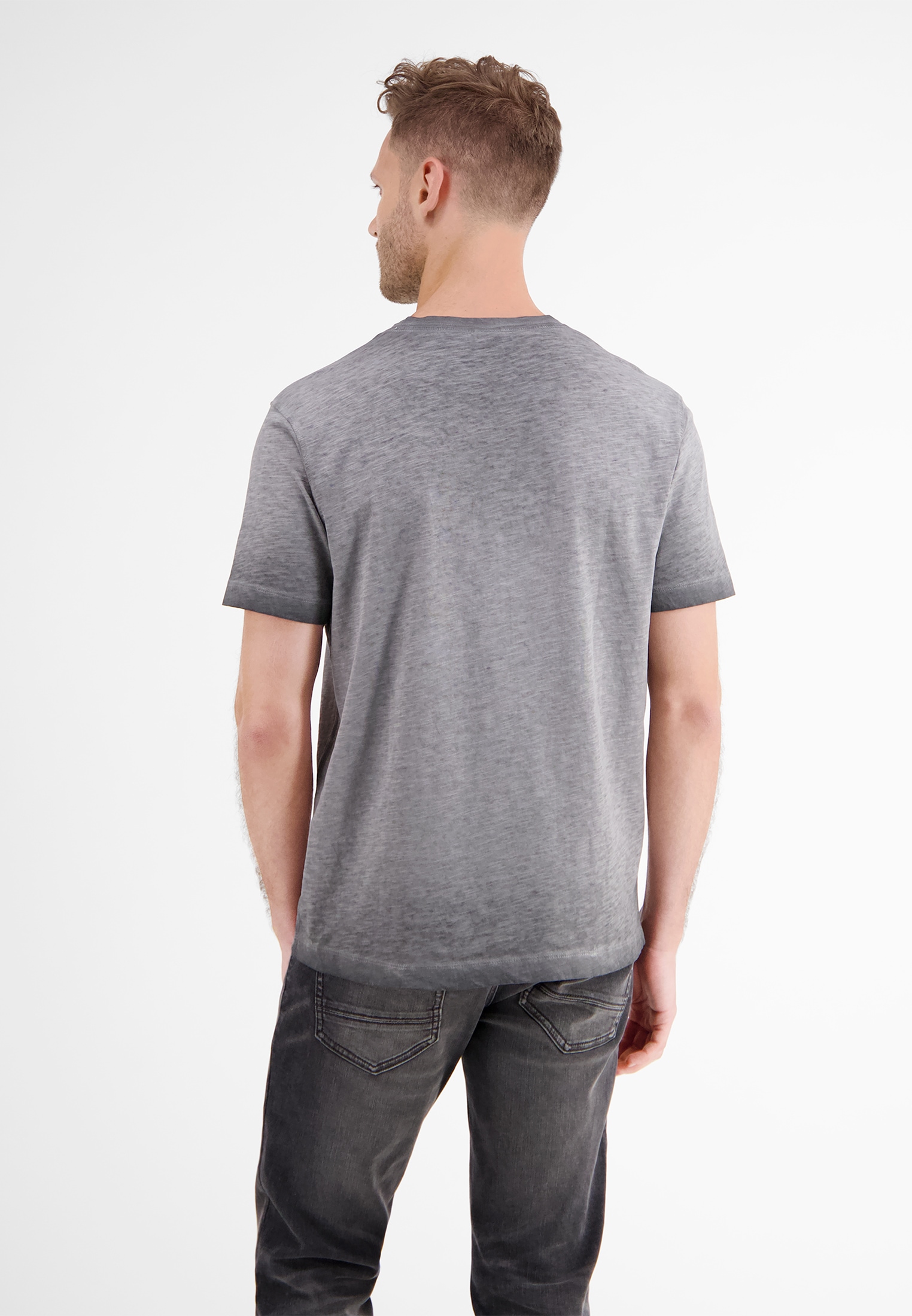 LERROS V-Shirt "LERROS V-Neck-Shirt, faded melange" günstig online kaufen